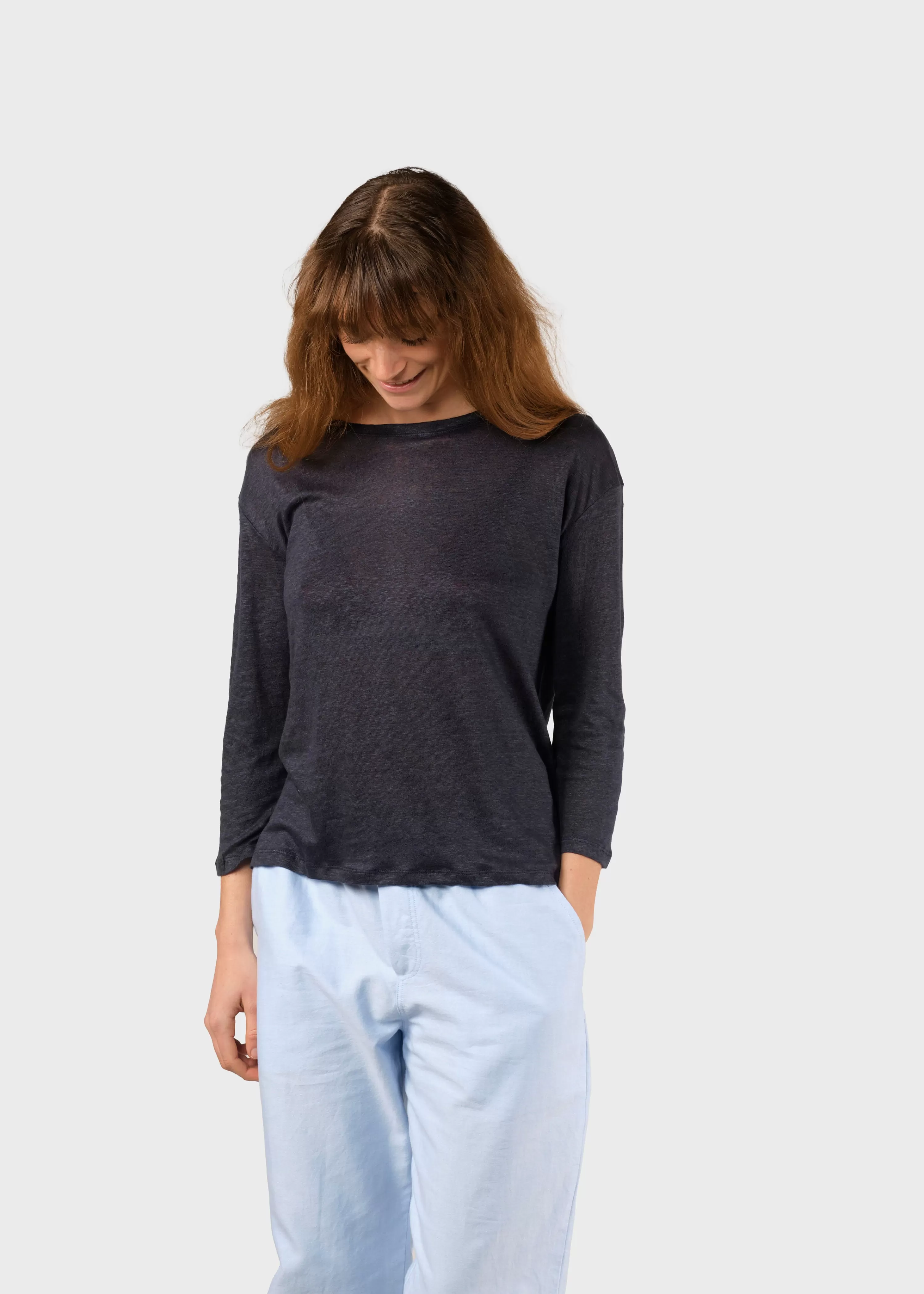 Klitmoller Collective Tees & Tops*Gudrun LS tee - Navy