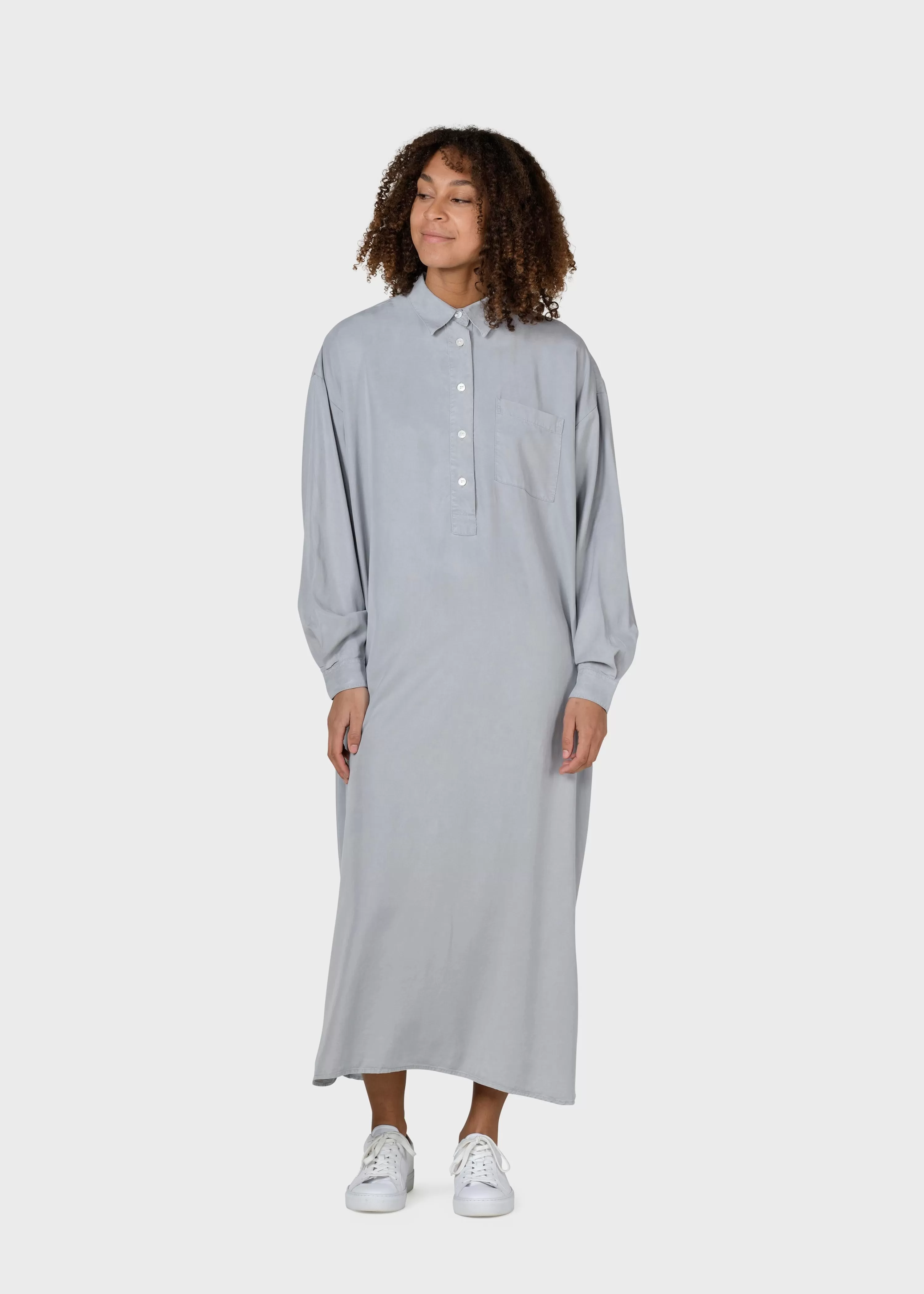 Klitmoller Collective Shirts*Gulla shirtdress - Pastel grey