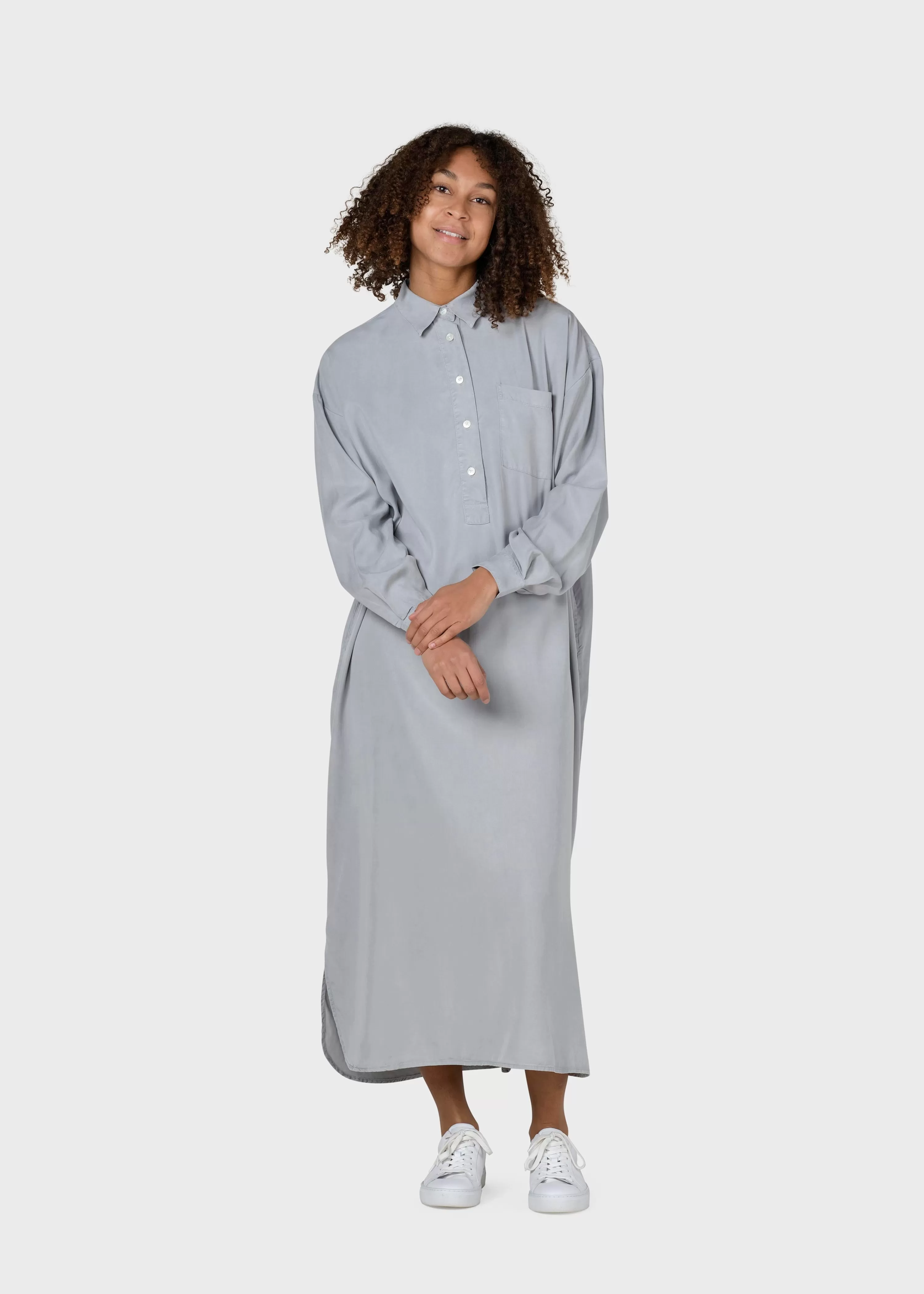 Klitmoller Collective Shirts*Gulla shirtdress - Pastel grey