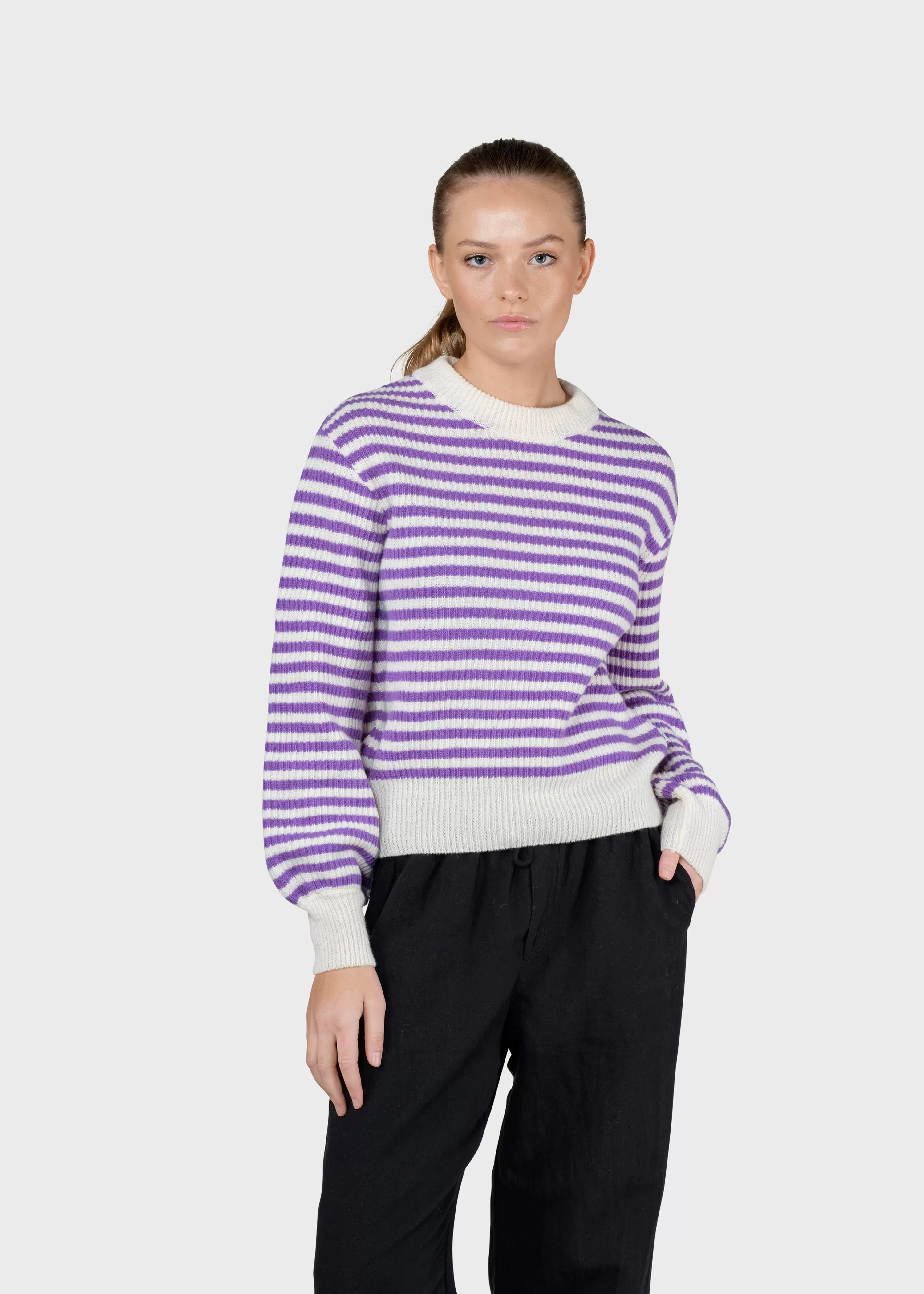 Klitmoller Collective Knitwear | Brushed Merino wool*Gunilla knit - Cream/lilac