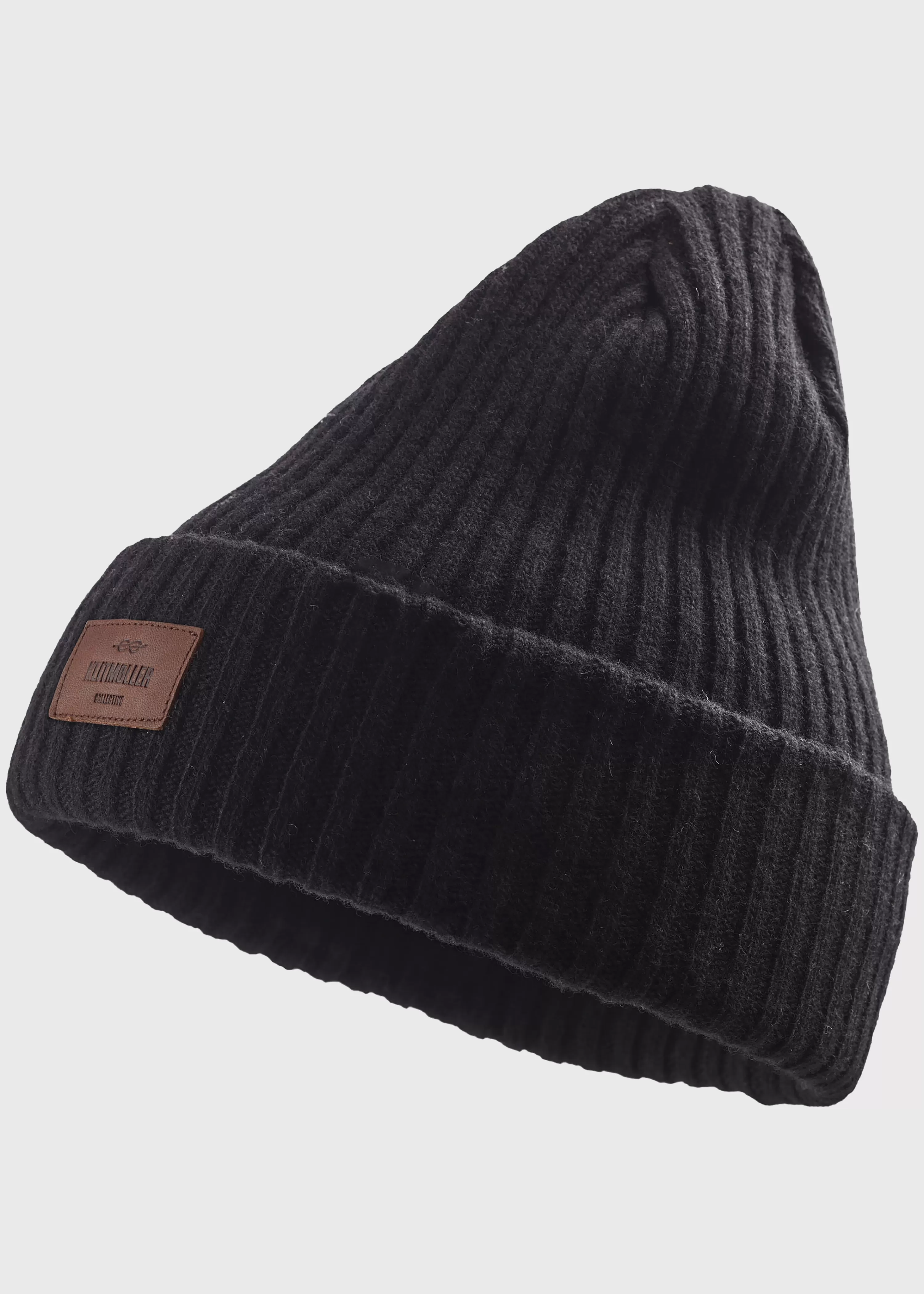 Klitmoller Collective Beanies*Heavy rib beanie - Black