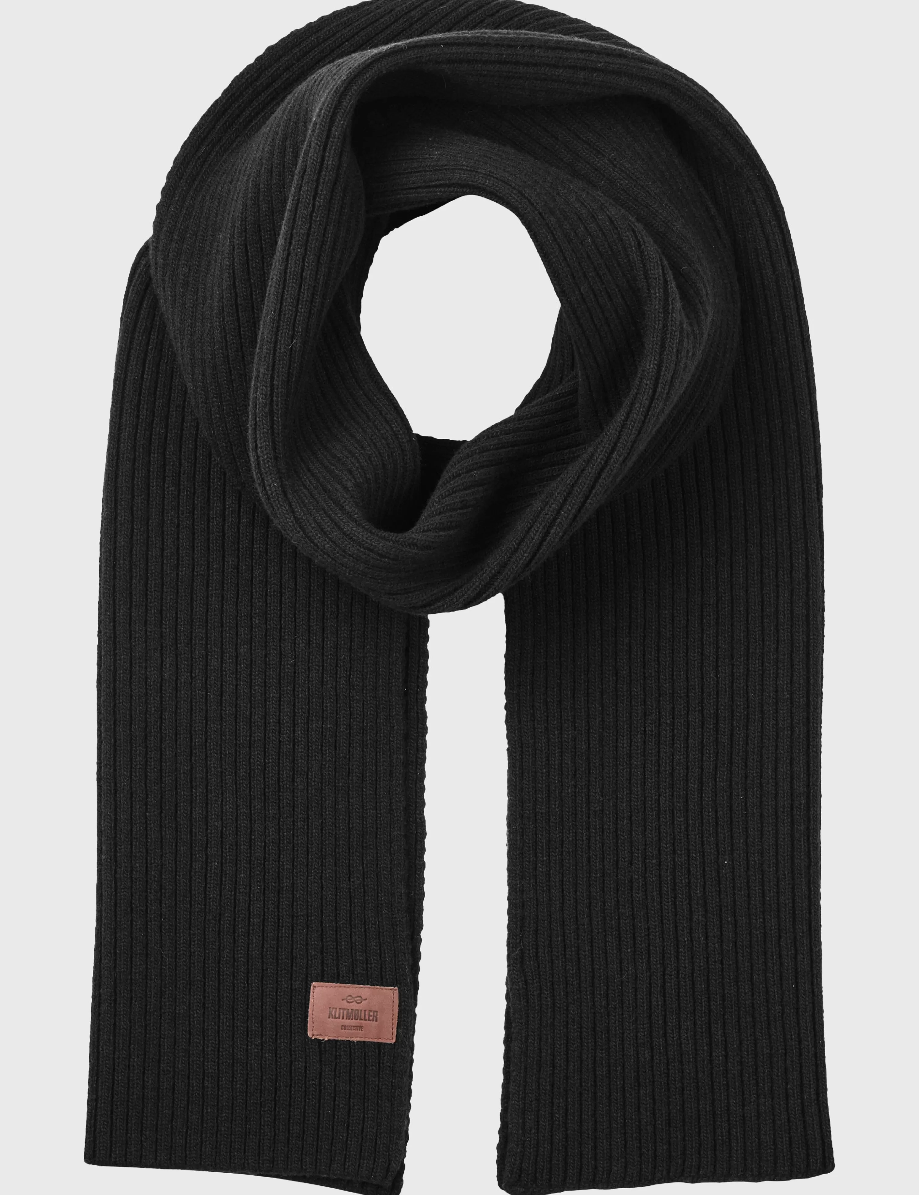 Klitmoller Collective Scarfs*Heavy rib scarf - Black