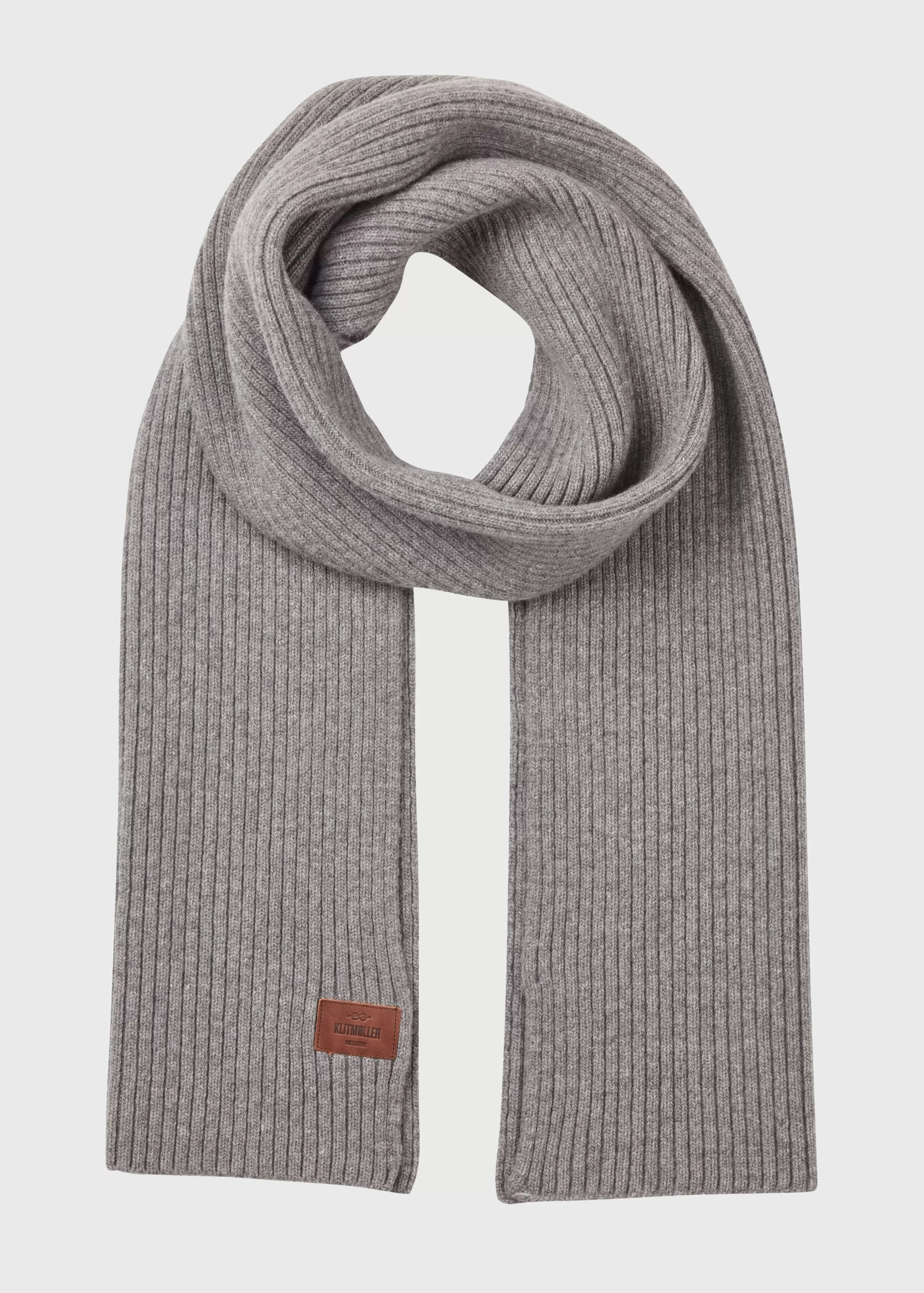 Klitmoller Collective Scarfs*Heavy rib scarf - Light grey