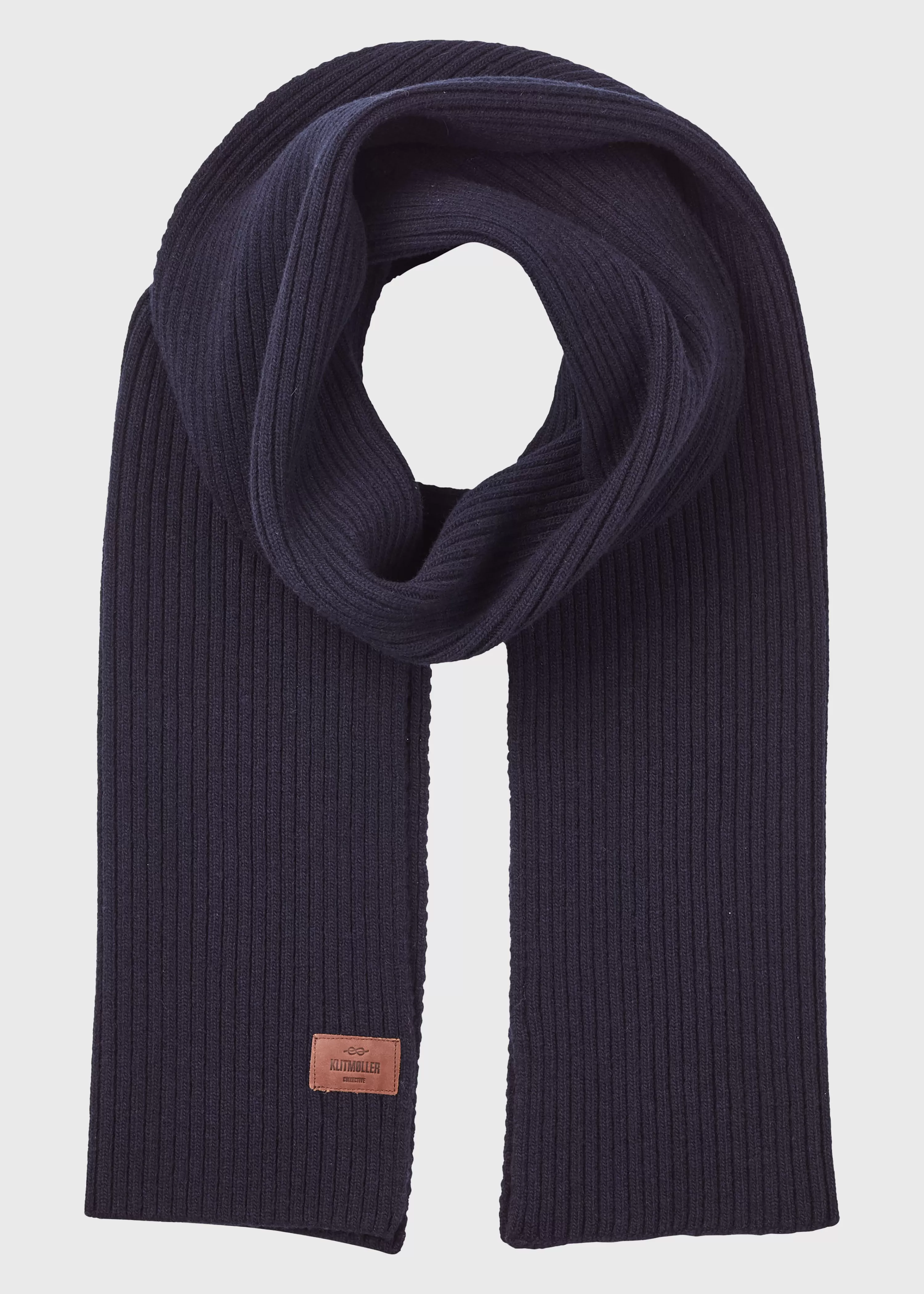 Klitmoller Collective Scarfs*Heavy rib scarf - Navy