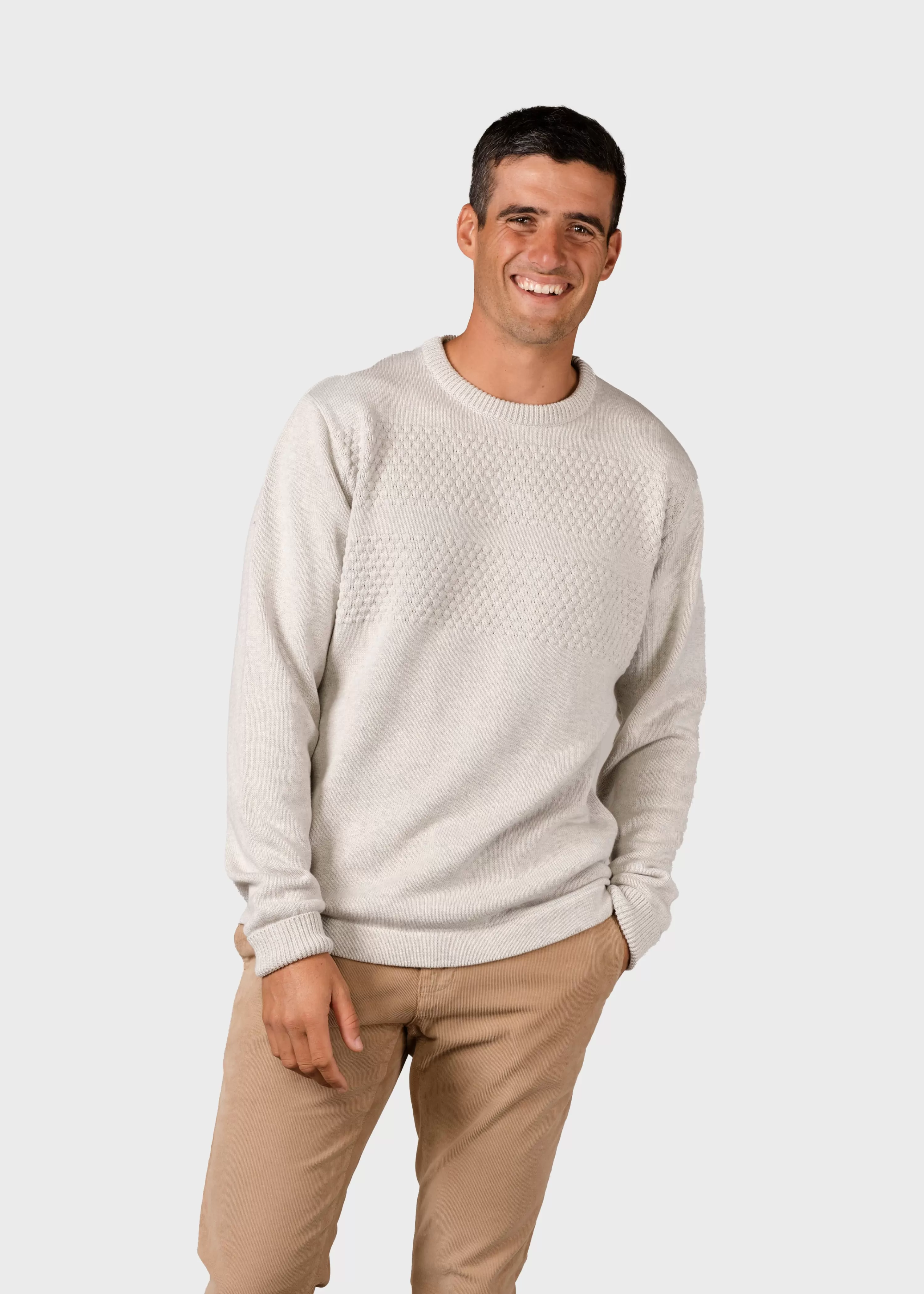 Klitmoller Collective Organic Cotton*Herbert knit - Cream melange