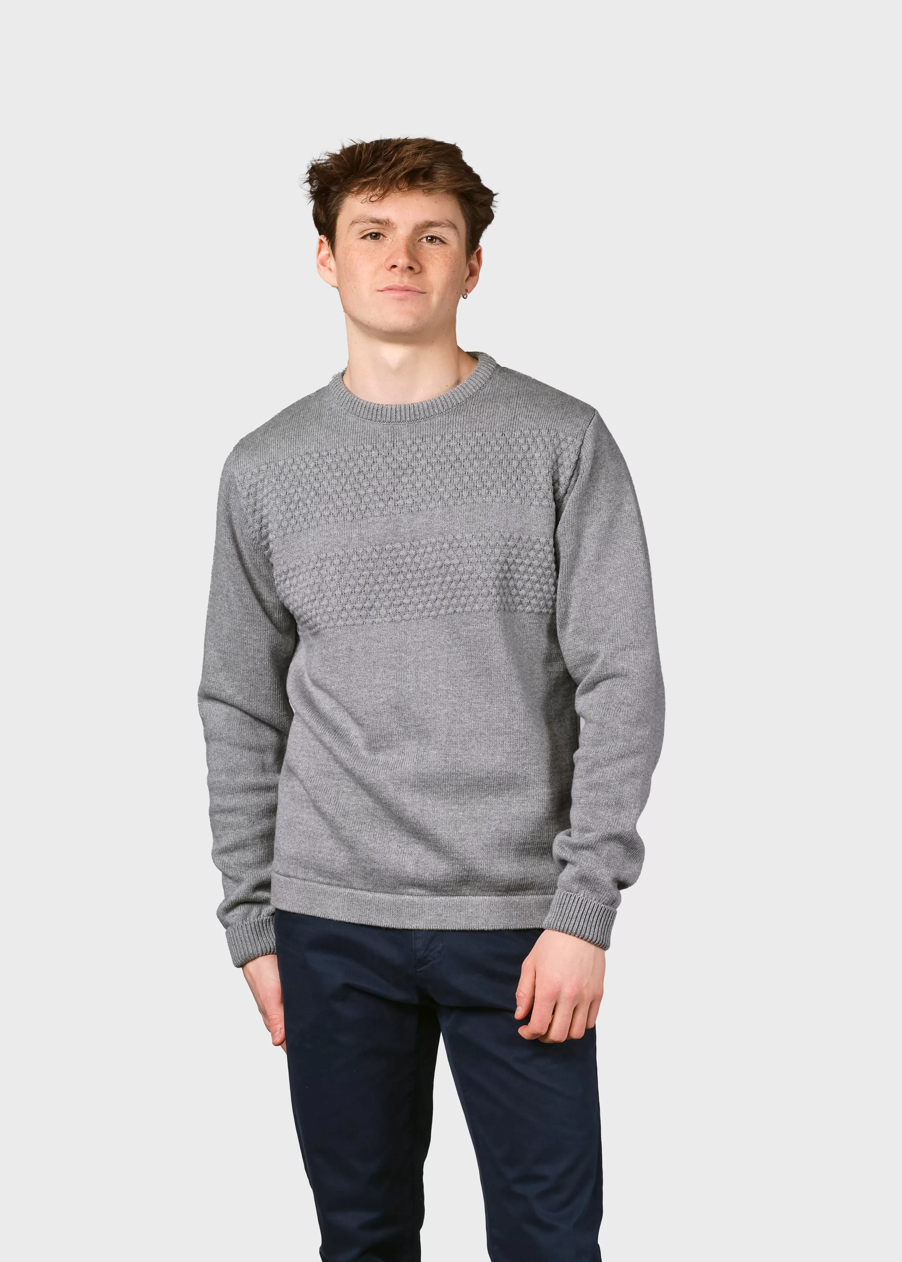 Klitmoller Collective Organic Cotton*Herbert knit - Light grey