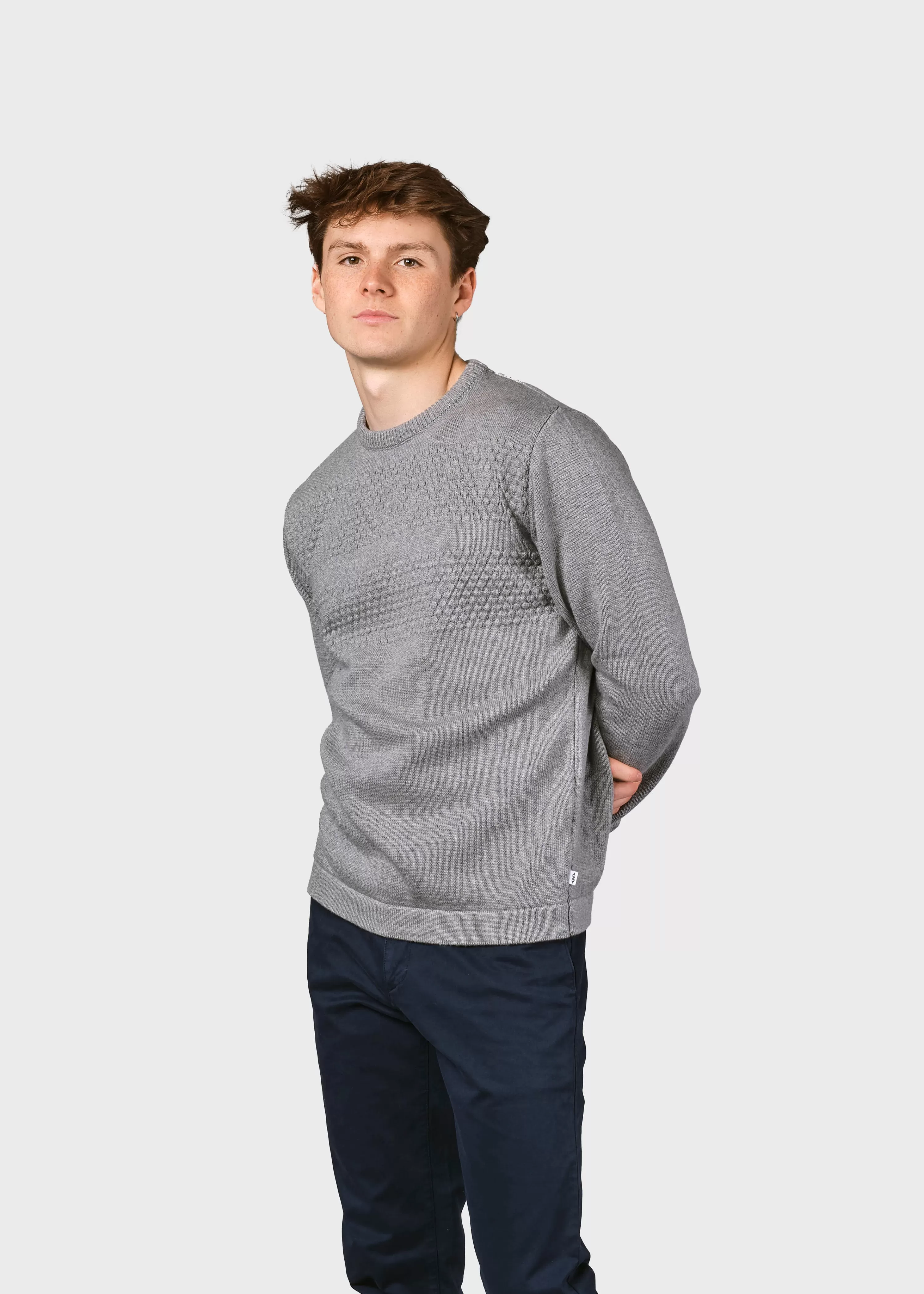 Klitmoller Collective Organic Cotton*Herbert knit - Light grey