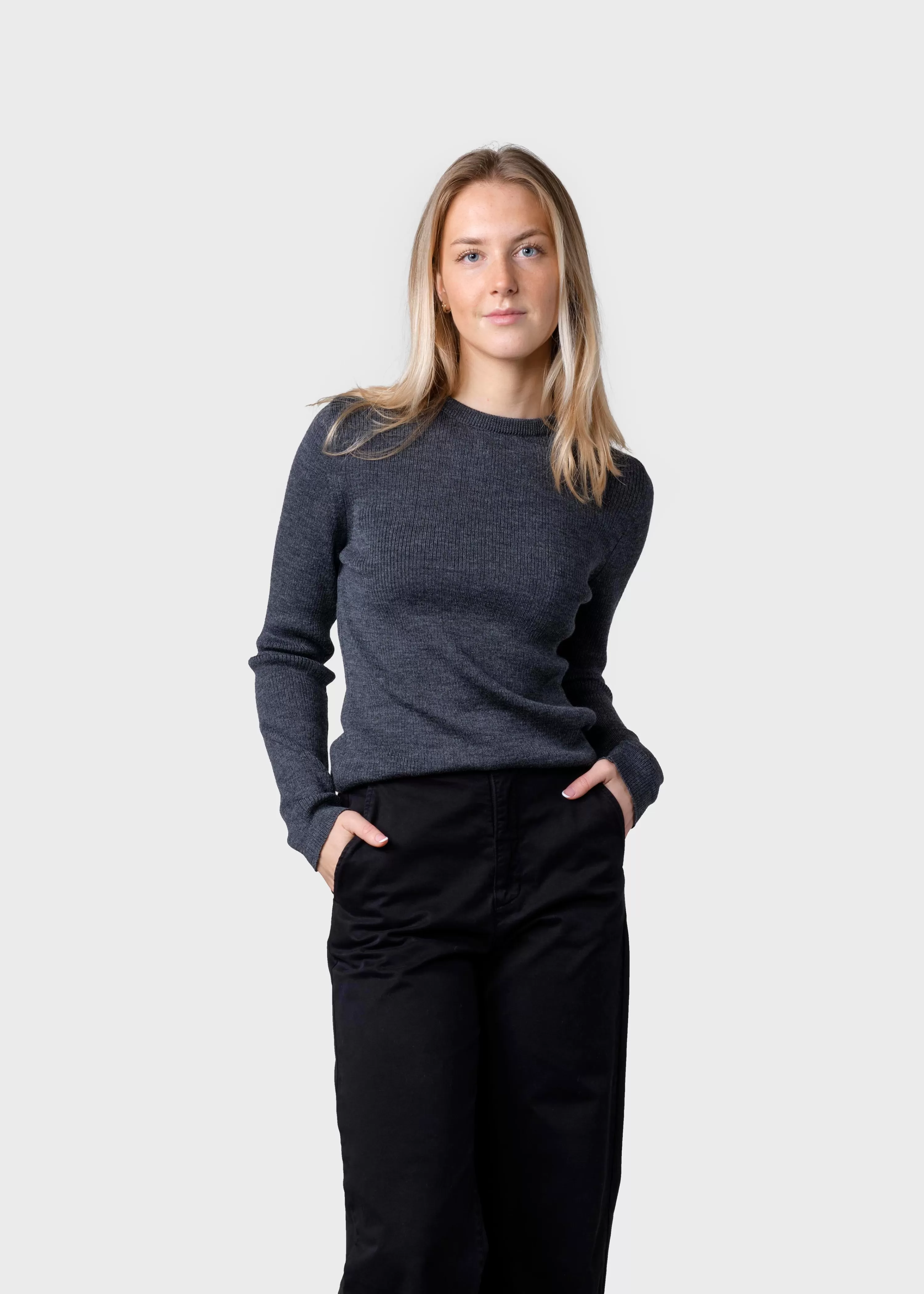 Klitmoller Collective Knitwear | Extrafine Merino wool*Ingrid knit - Anthracite