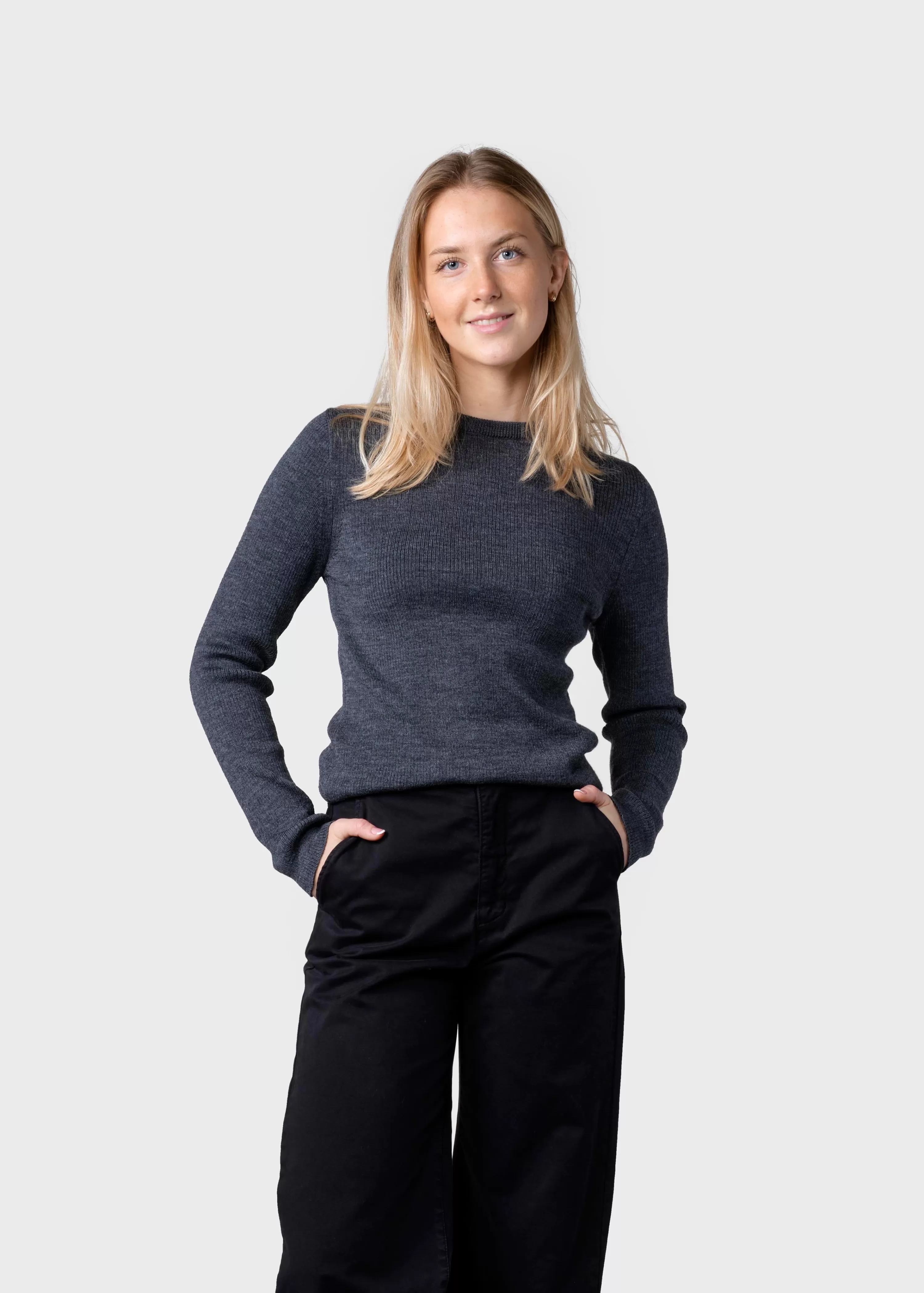 Klitmoller Collective Knitwear | Extrafine Merino wool*Ingrid knit - Anthracite