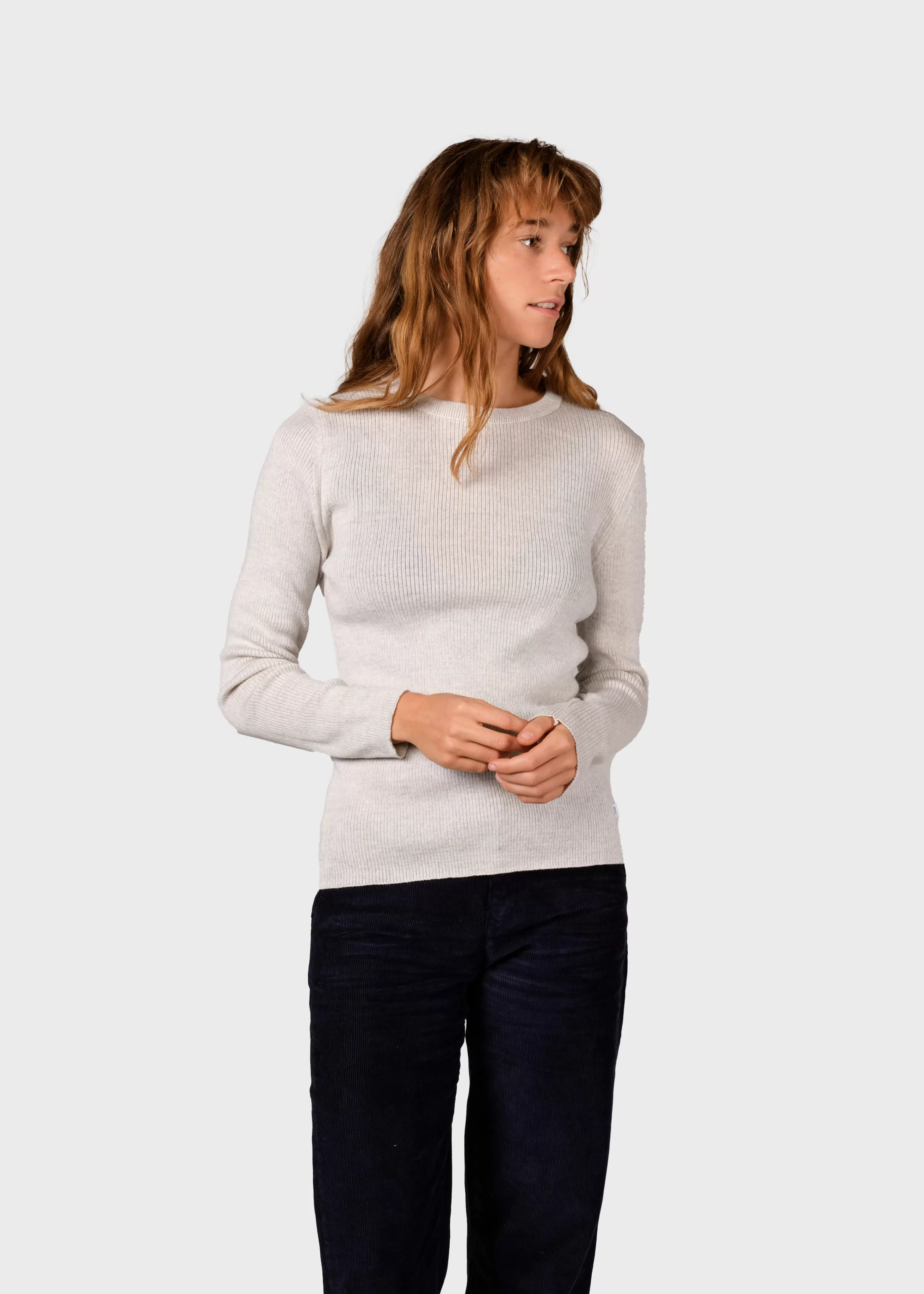 Klitmoller Collective Knitwear | Extrafine Merino wool*Ingrid knit - Pastel grey