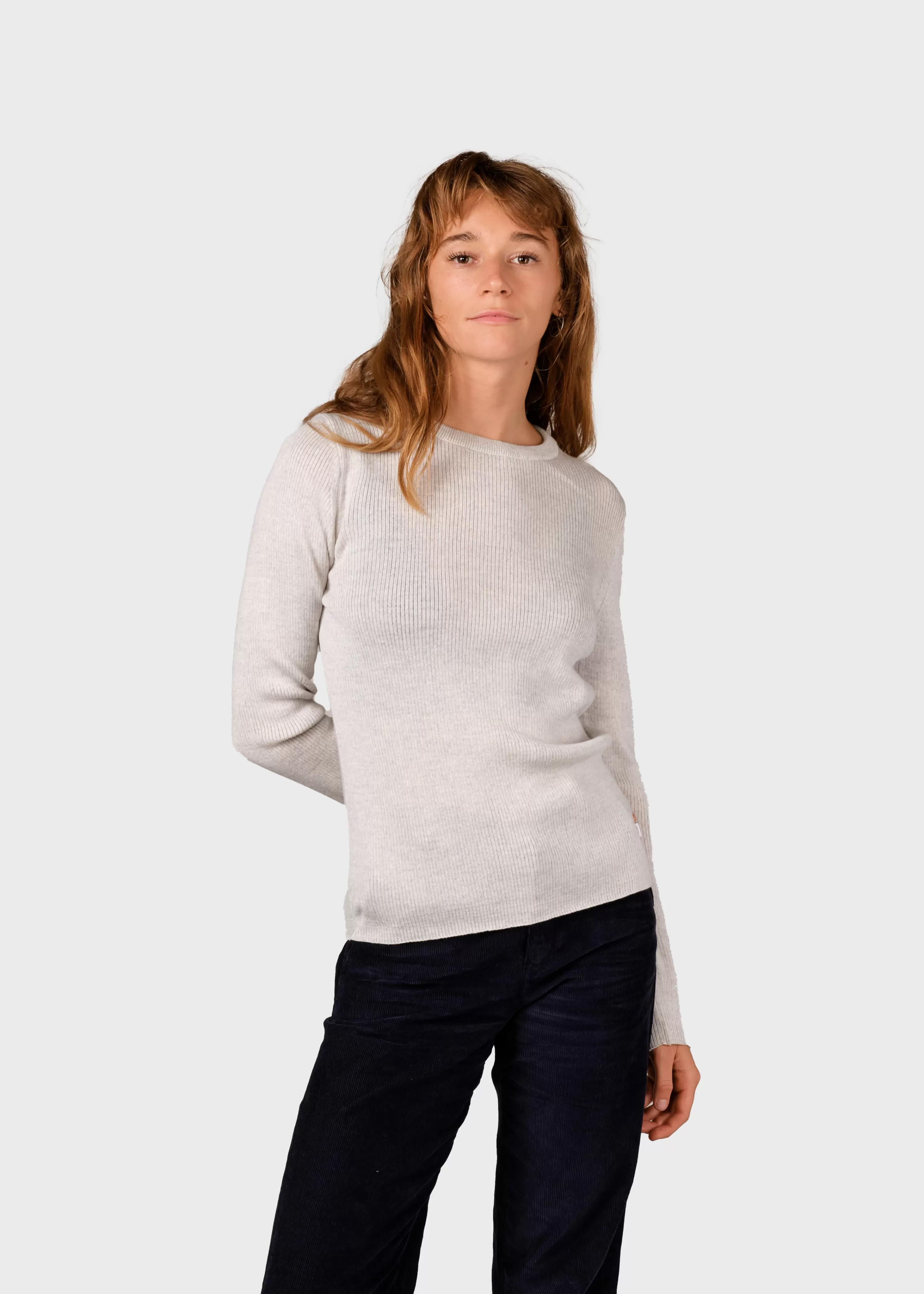 Klitmoller Collective Knitwear | Extrafine Merino wool*Ingrid knit - Pastel grey