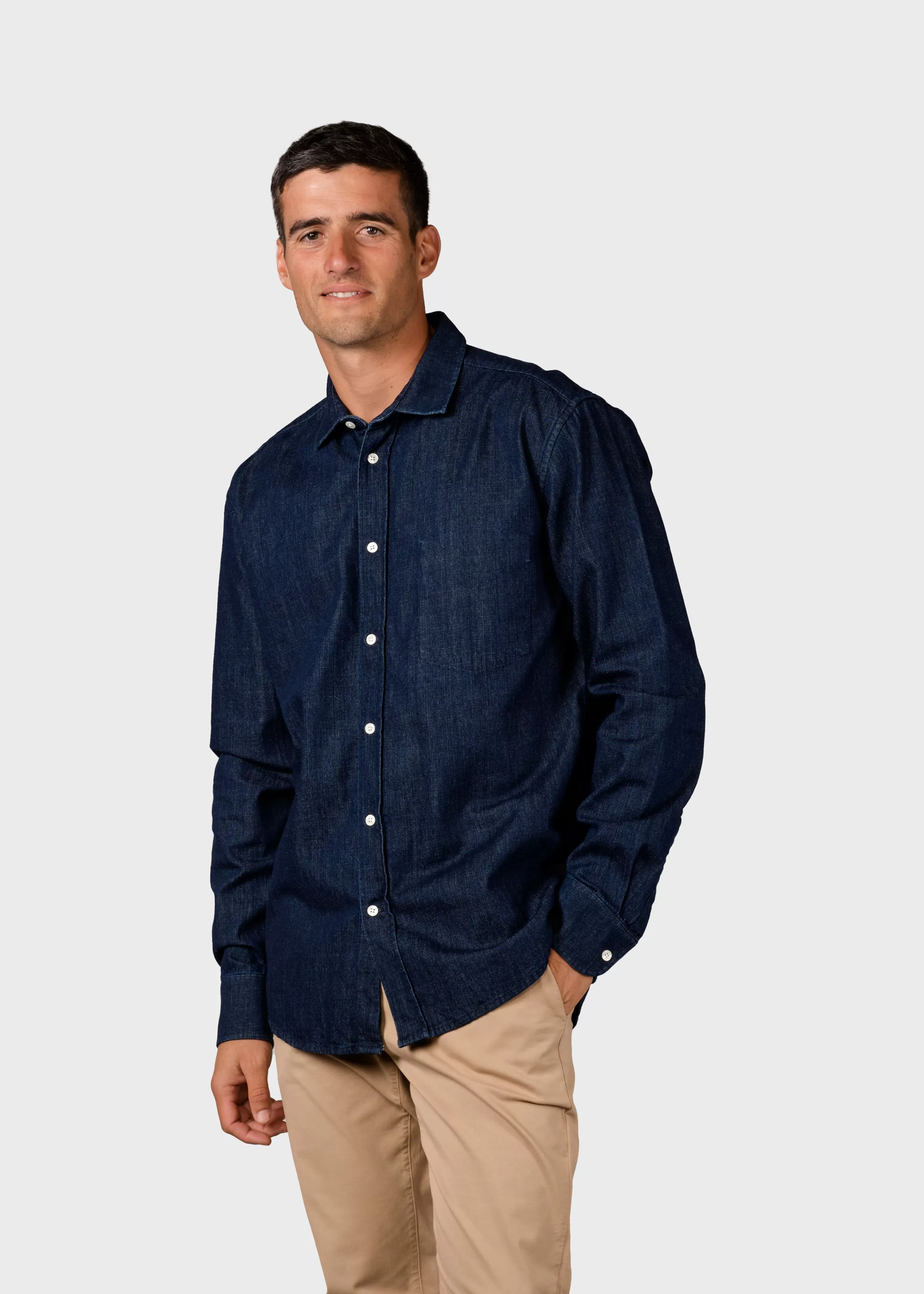 Klitmoller Collective Shirts*Jakob shirt - Dark blue stonewash