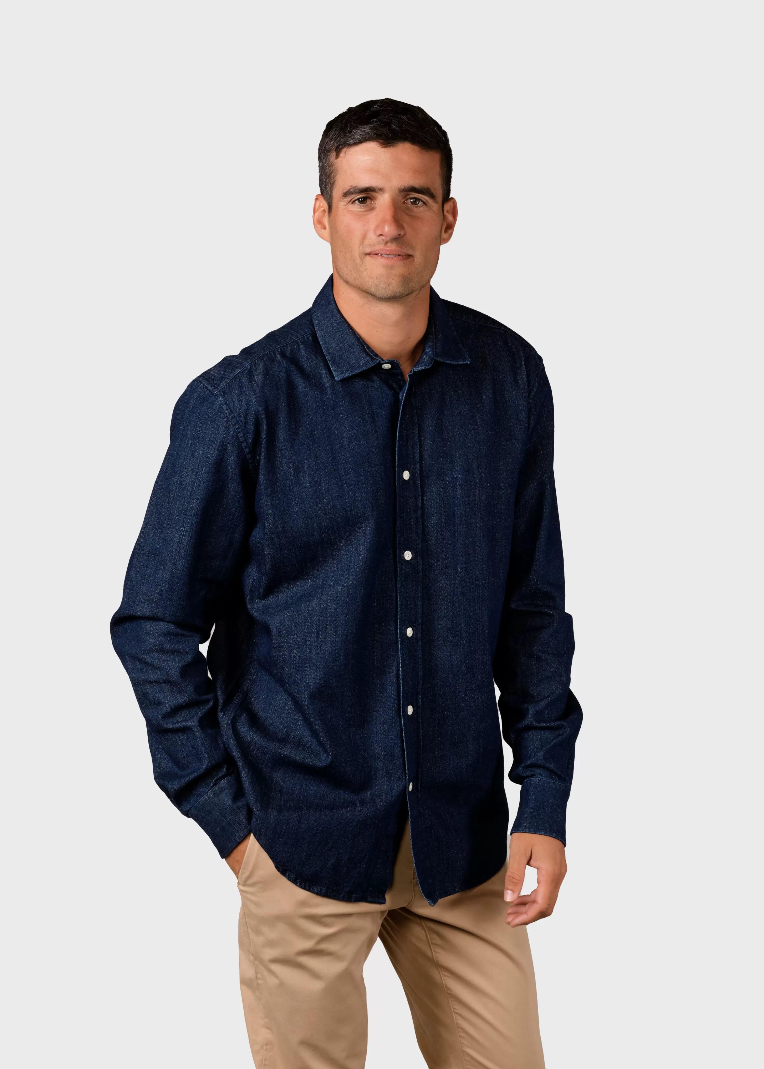 Klitmoller Collective Shirts*Jakob shirt - Dark blue stonewash