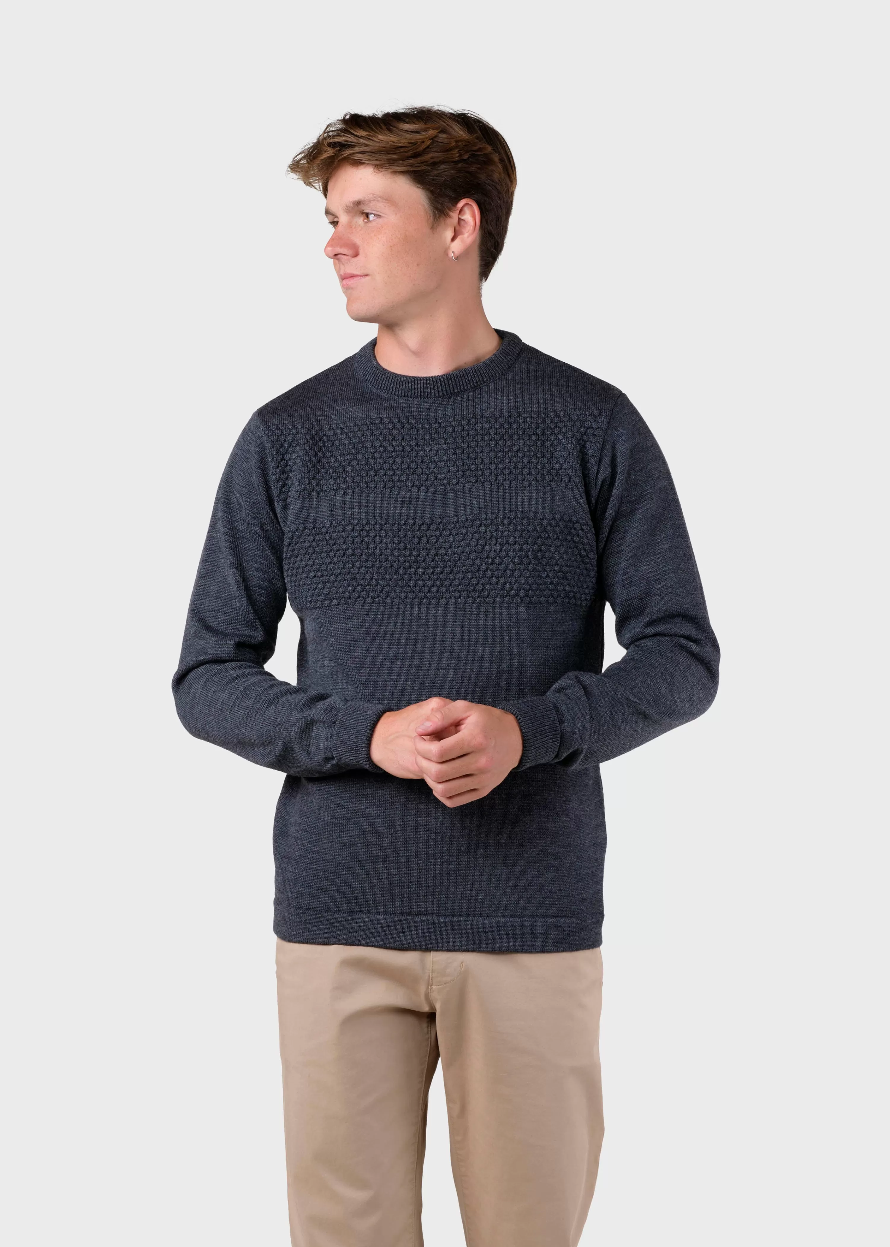 Klitmoller Collective Extrafine Merino wool*Johan knit - Anthracite