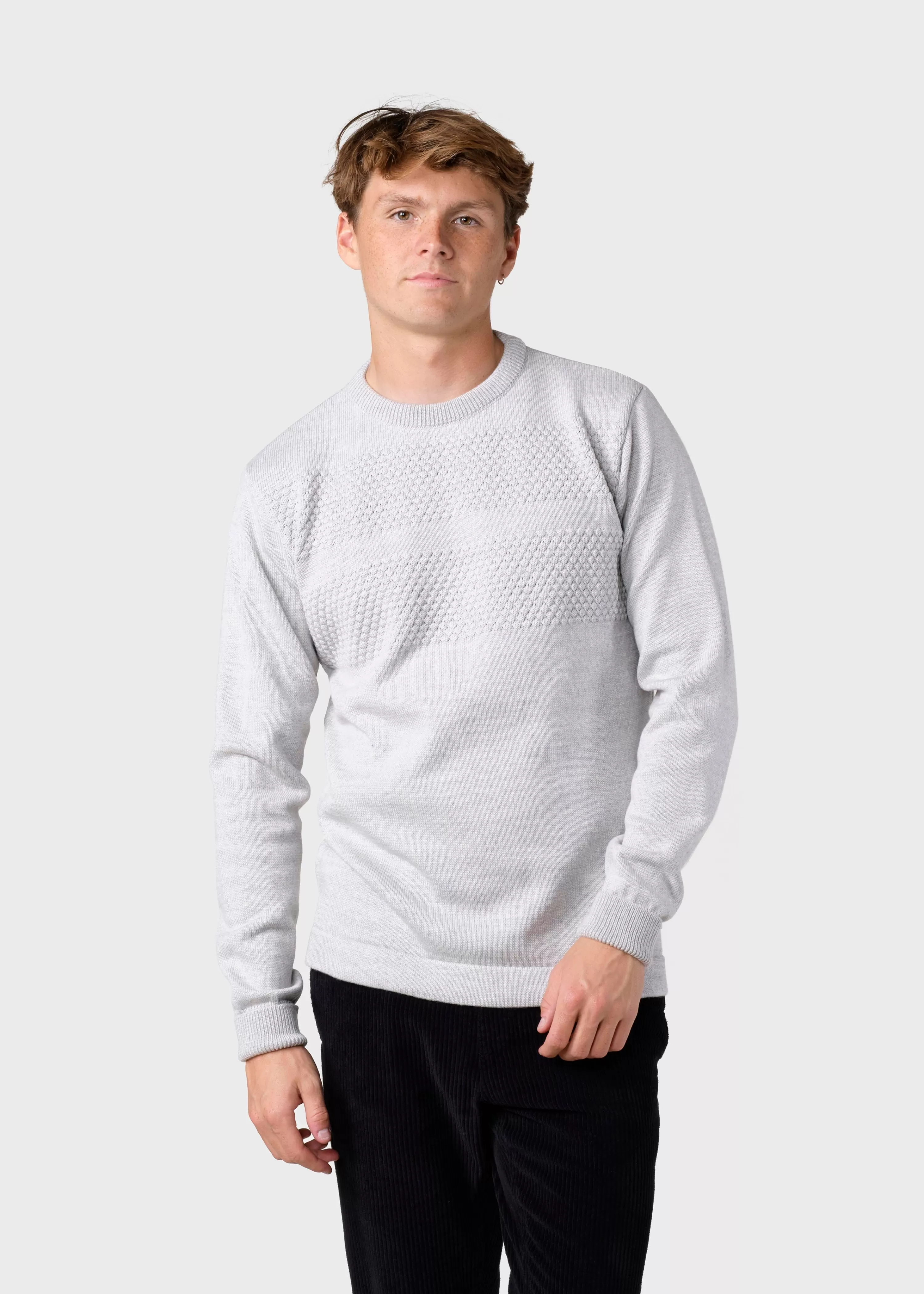 Klitmoller Collective Extrafine Merino wool*Johan knit - Pastel grey