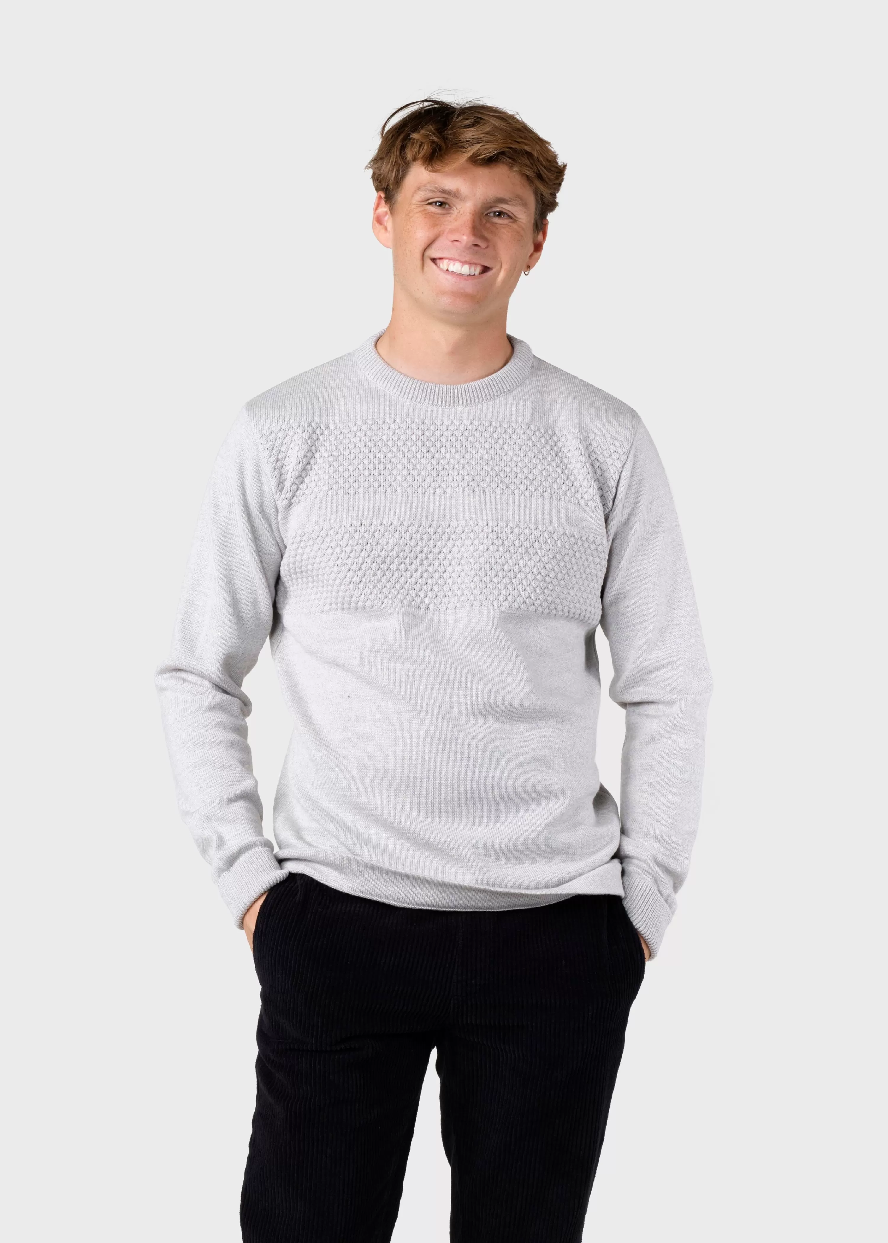 Klitmoller Collective Extrafine Merino wool*Johan knit - Pastel grey