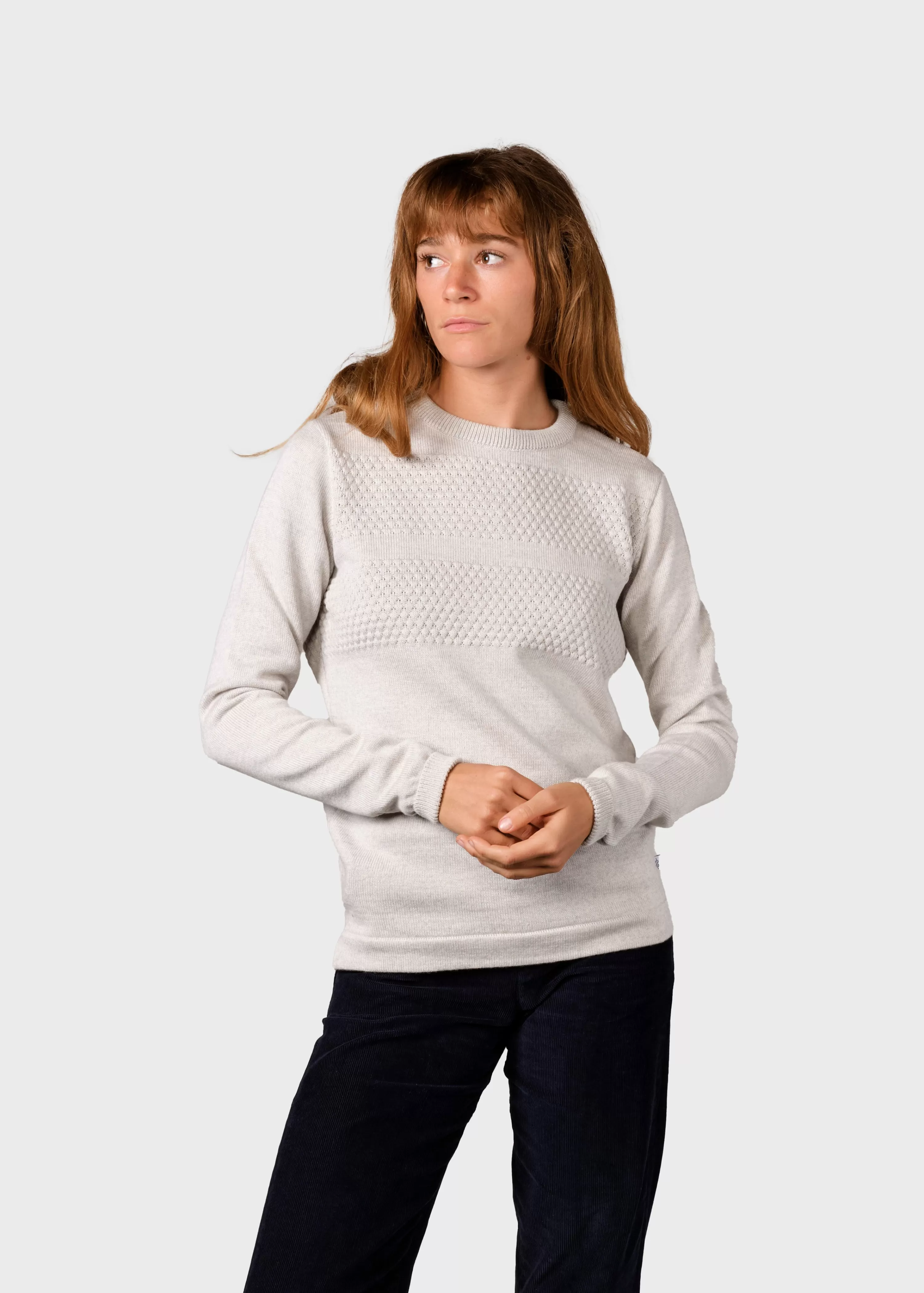 Klitmoller Collective Knitwear | Extrafine Merino wool*Johanne knit - Pastel grey