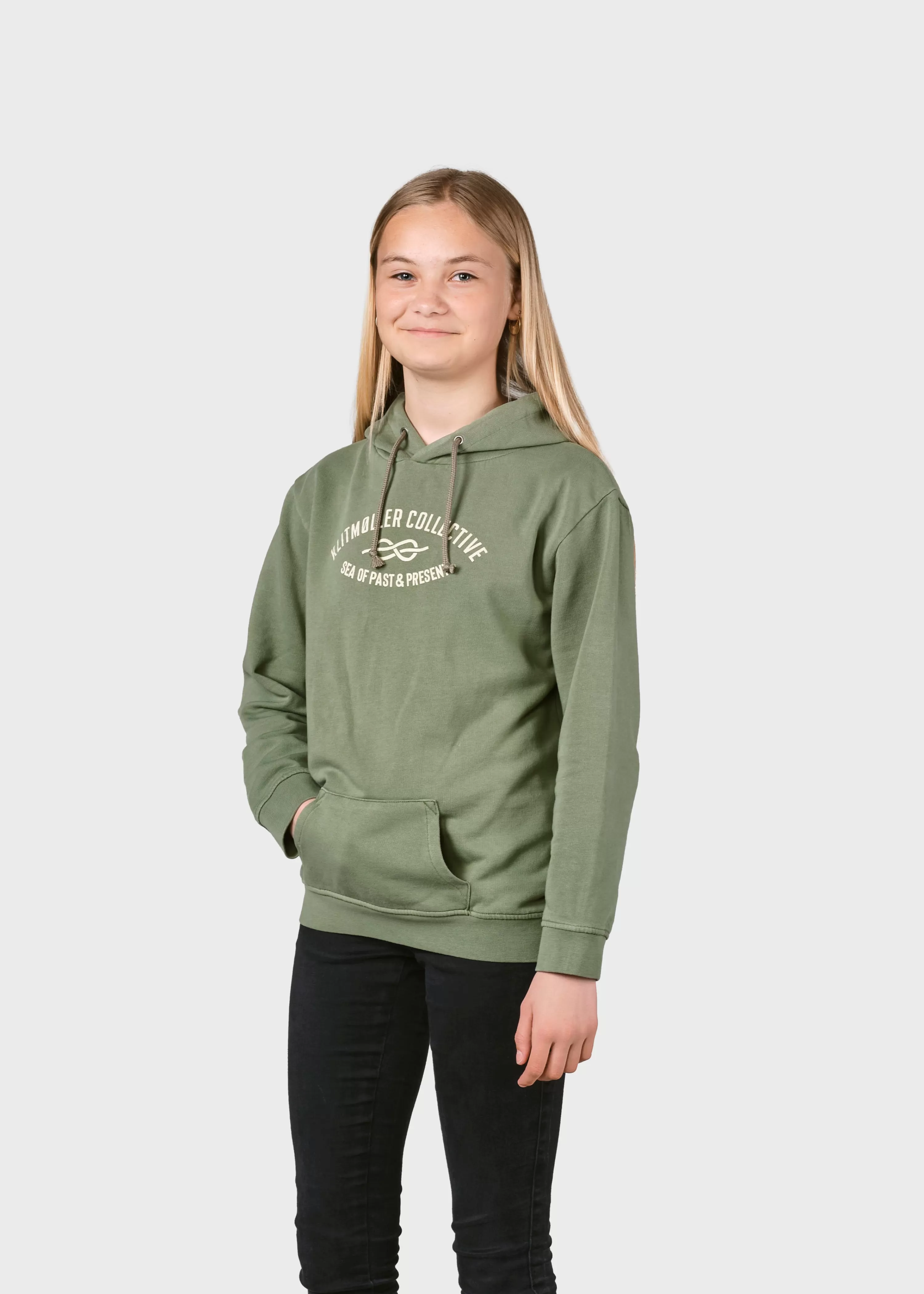 Klitmoller Collective Kids*Kids logo eye hoodie - Pale green