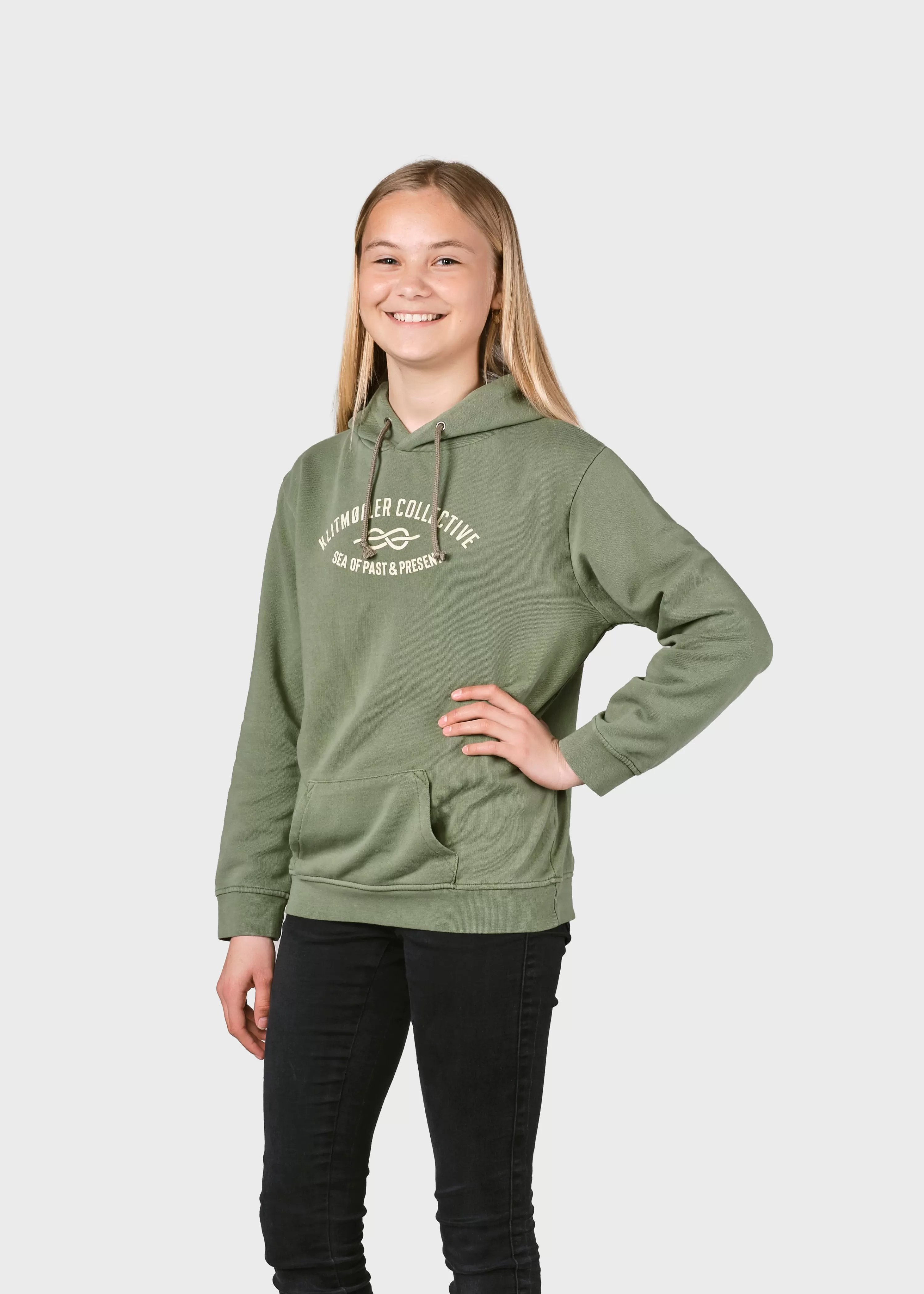 Klitmoller Collective Kids*Kids logo eye hoodie - Pale green