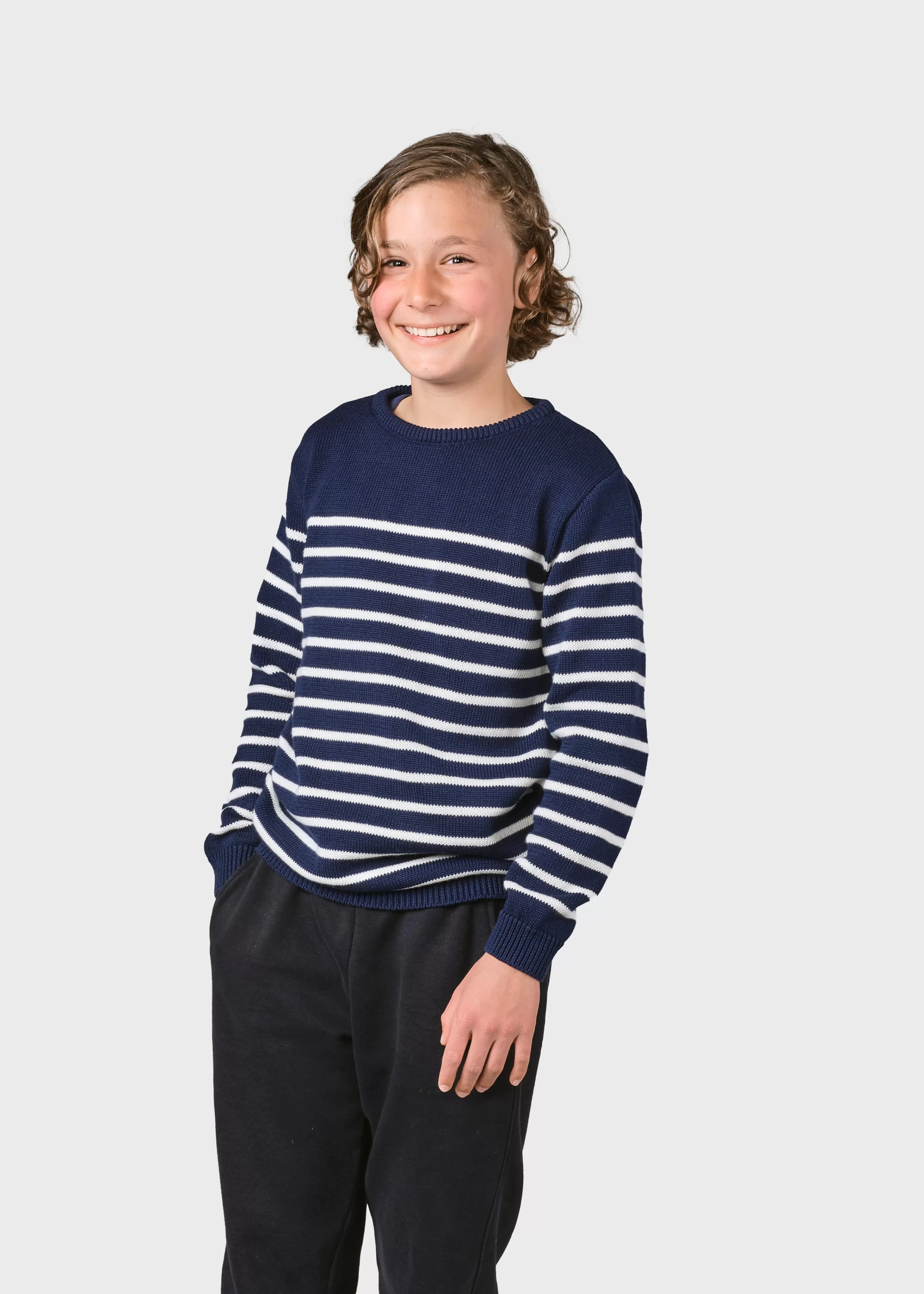 Klitmoller Collective Kids*Kids stripe cotton knit - Navy/cream