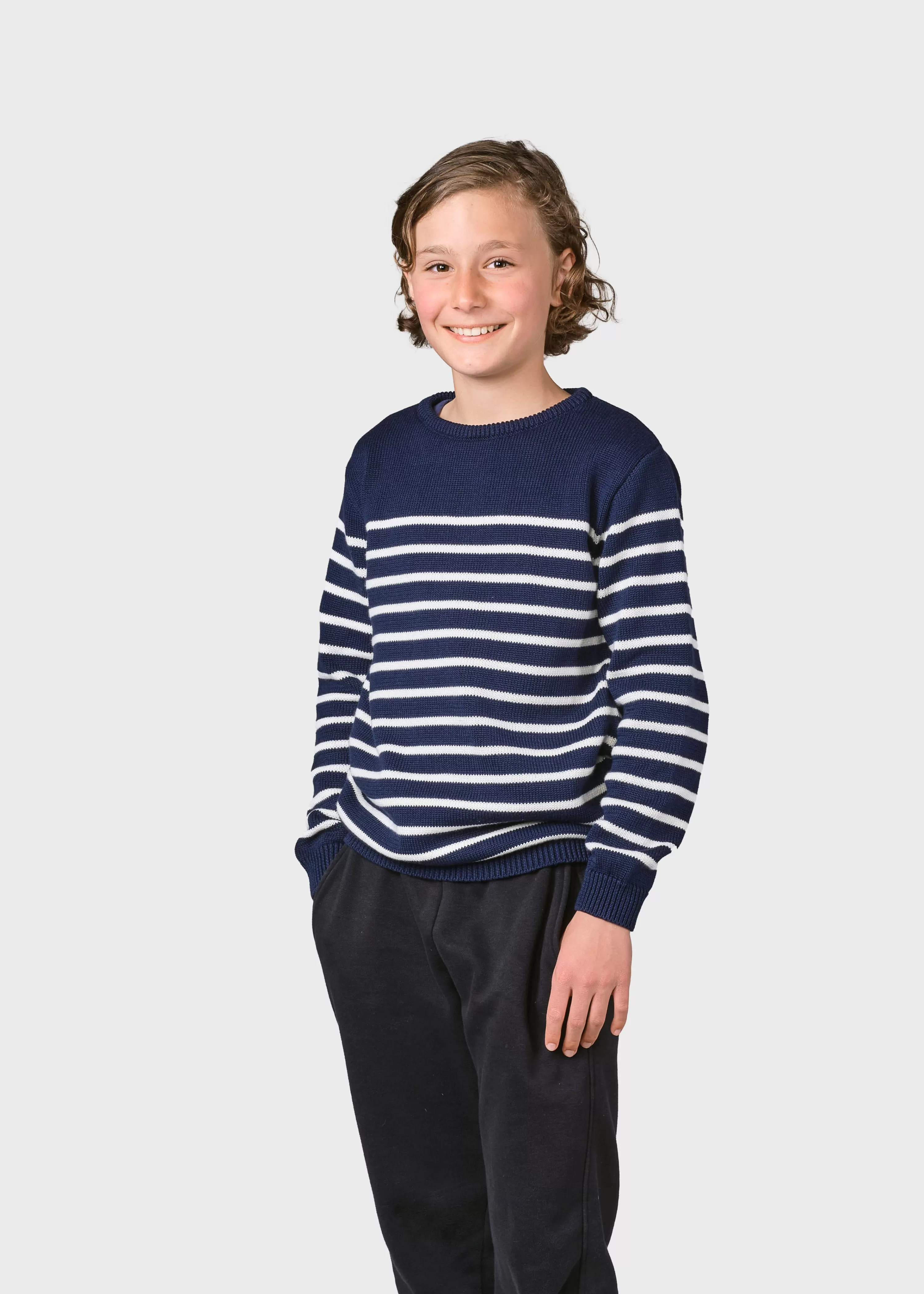 Klitmoller Collective Kids*Kids stripe cotton knit - Navy/cream