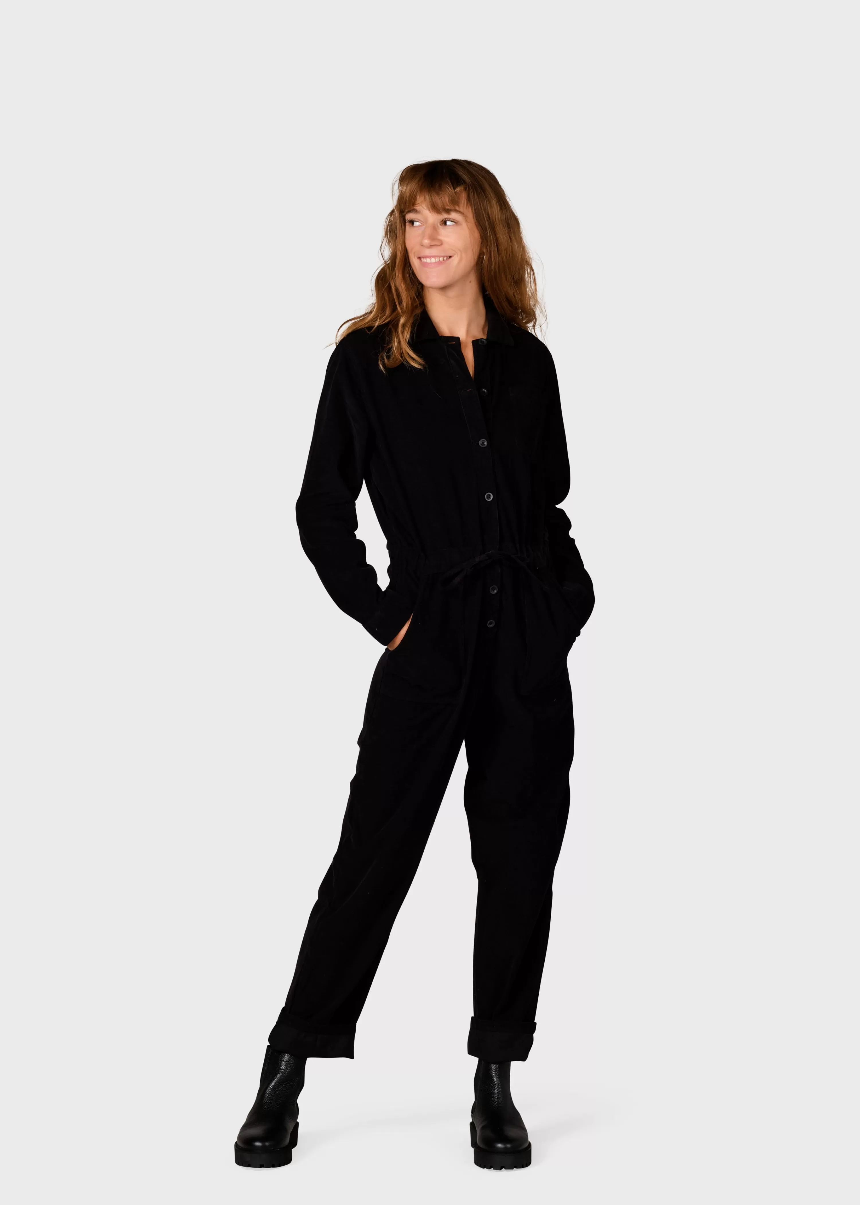 Klitmoller Collective Jumpsuits*Lena corduroy jumpsuit - Black