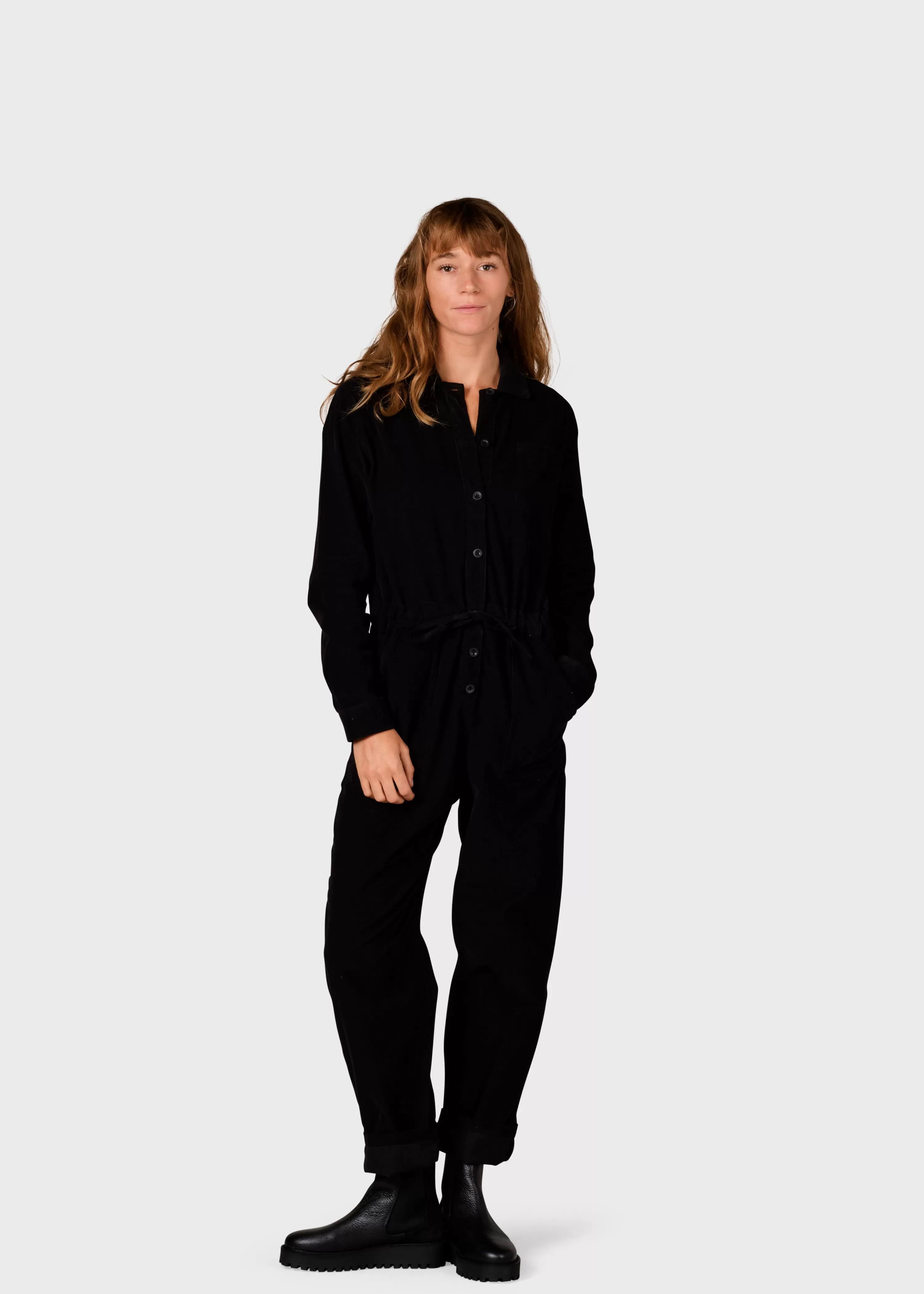 Klitmoller Collective Jumpsuits*Lena corduroy jumpsuit - Black