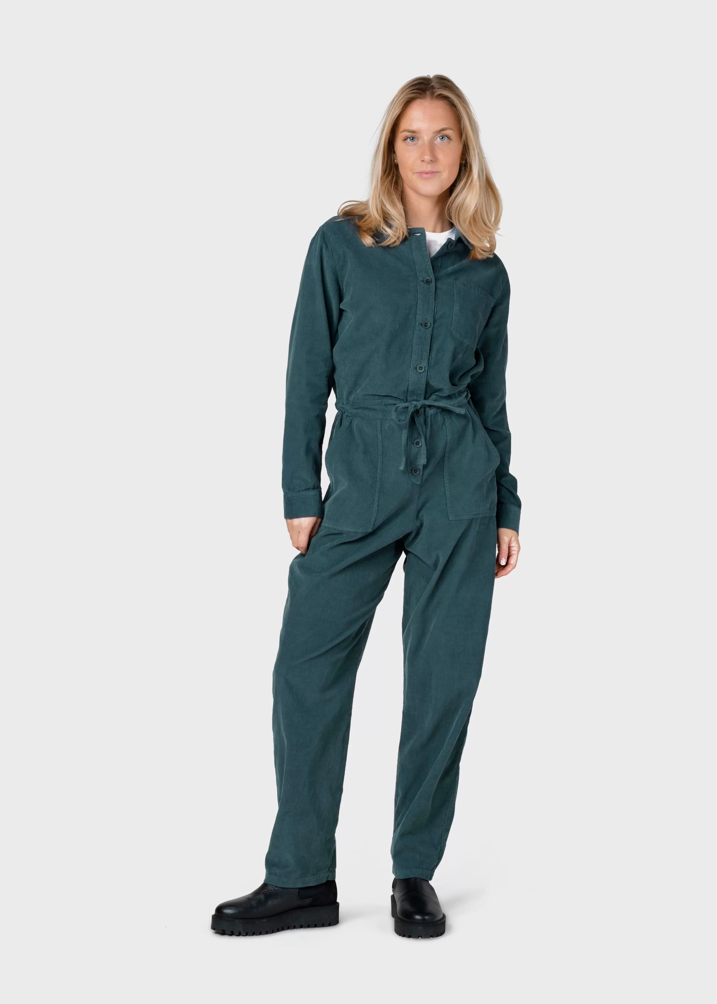 Klitmoller Collective Jumpsuits*Lena corduroy jumpsuit - Moss Green