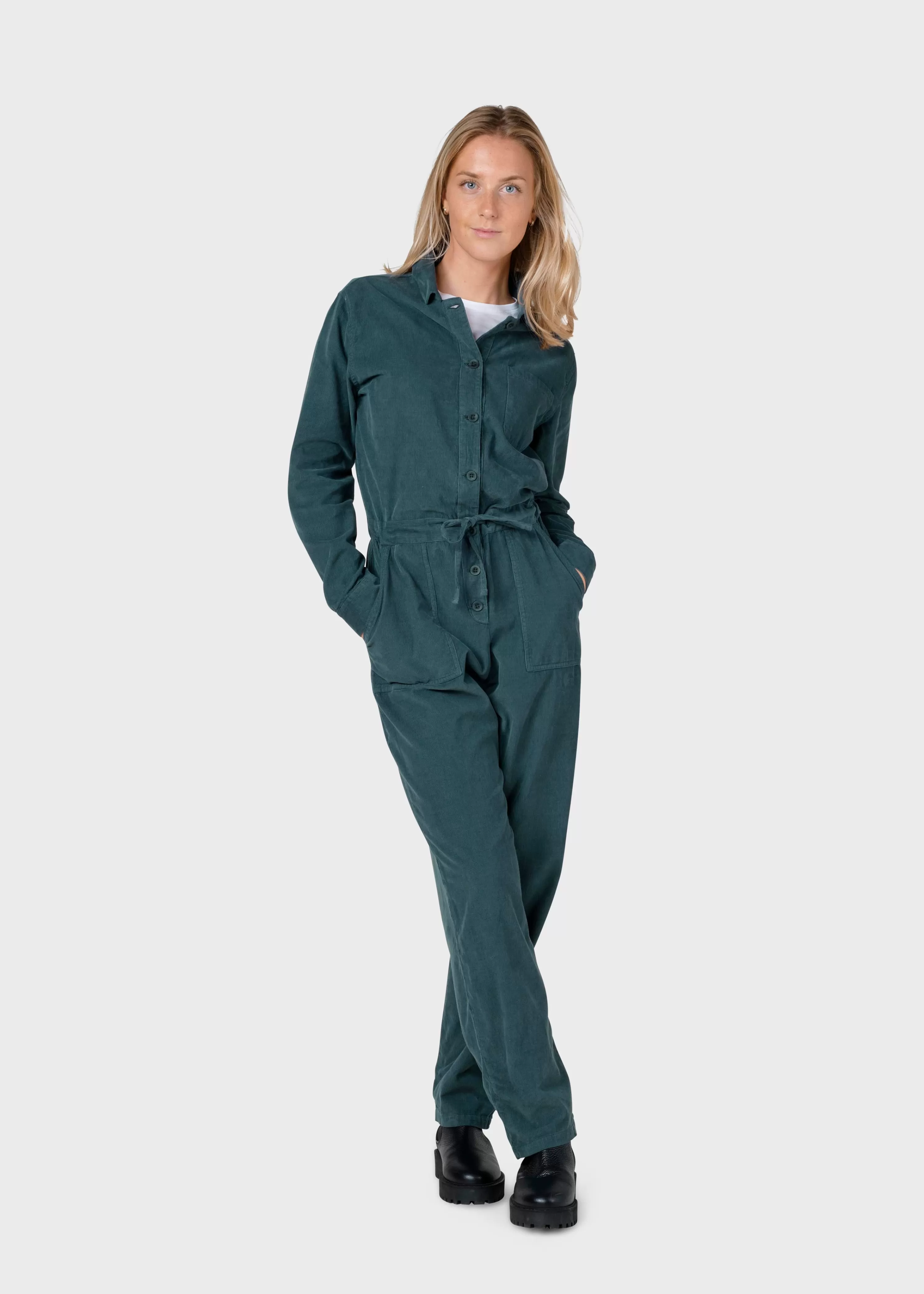 Klitmoller Collective Jumpsuits*Lena corduroy jumpsuit - Moss Green