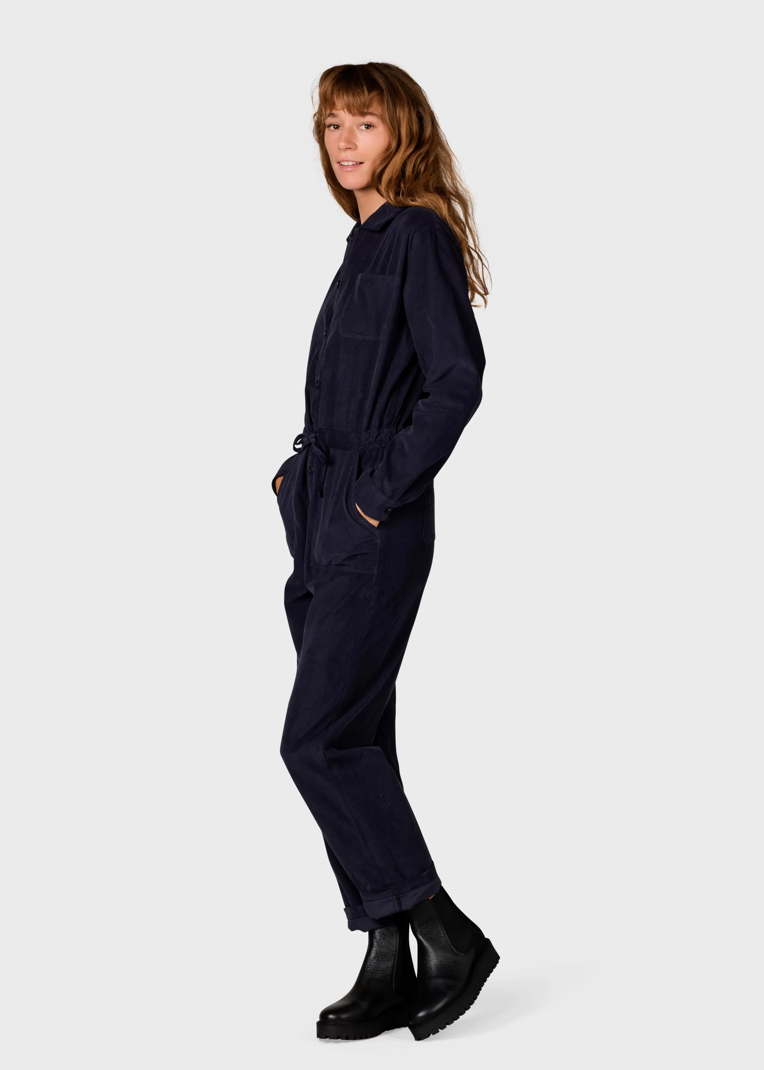 Klitmoller Collective Jumpsuits*Lena corduroy jumpsuit - Navy