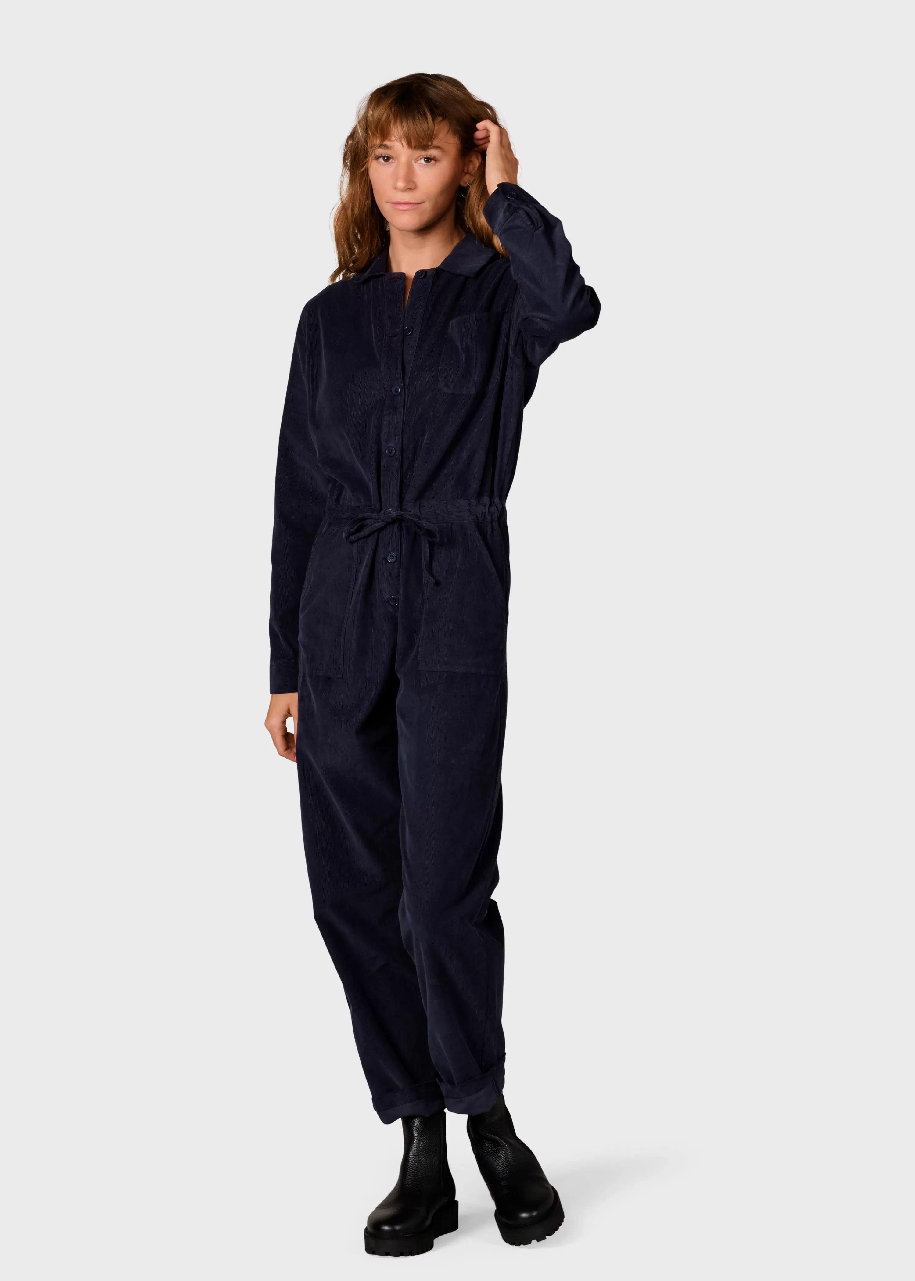 Klitmoller Collective Jumpsuits*Lena corduroy jumpsuit - Navy