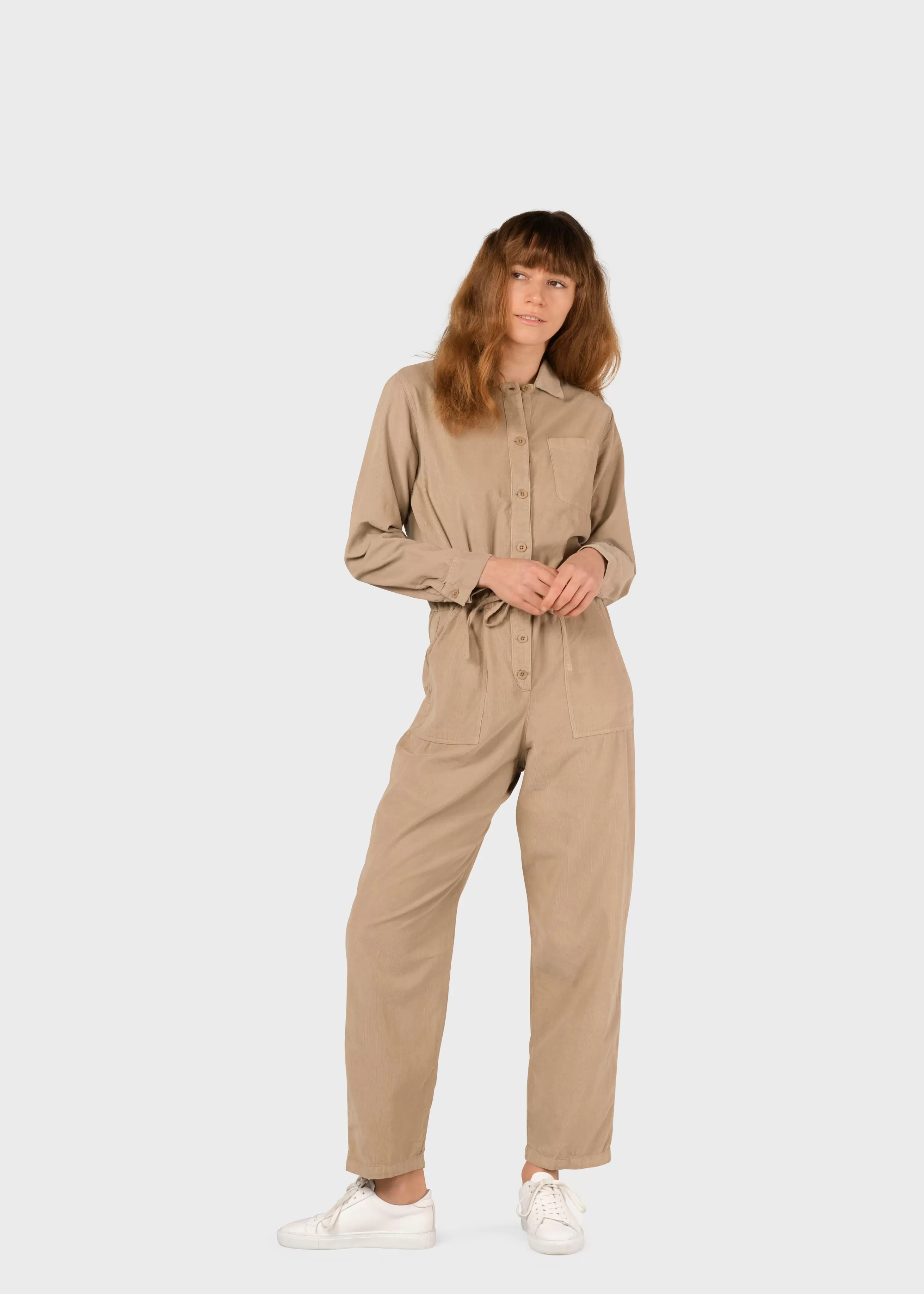 Klitmoller Collective Jumpsuits*Lena corduroy jumpsuit - Sand