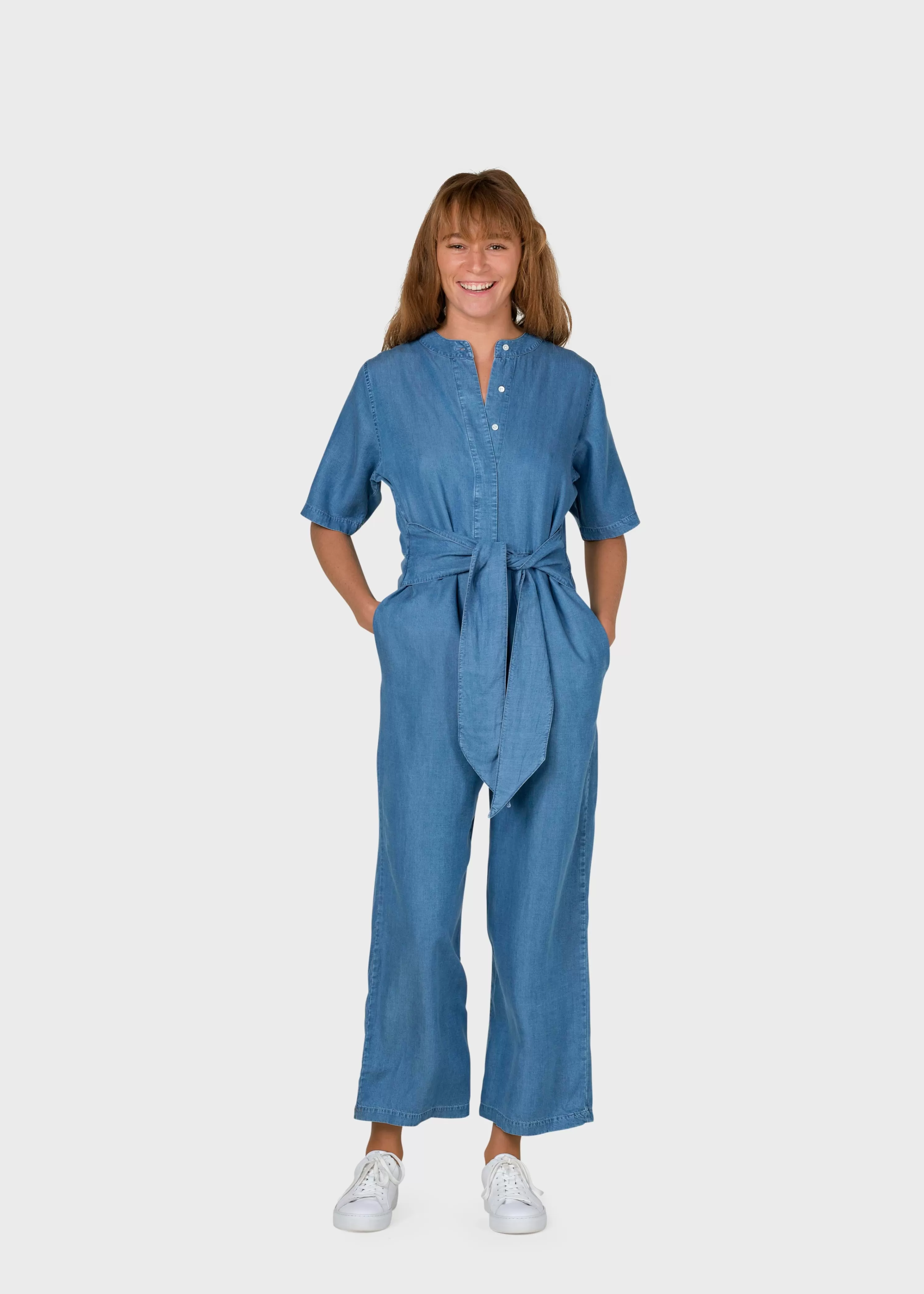 Klitmoller Collective Jumpsuits*Limona jumpsuit - Bleachwashed chambrey