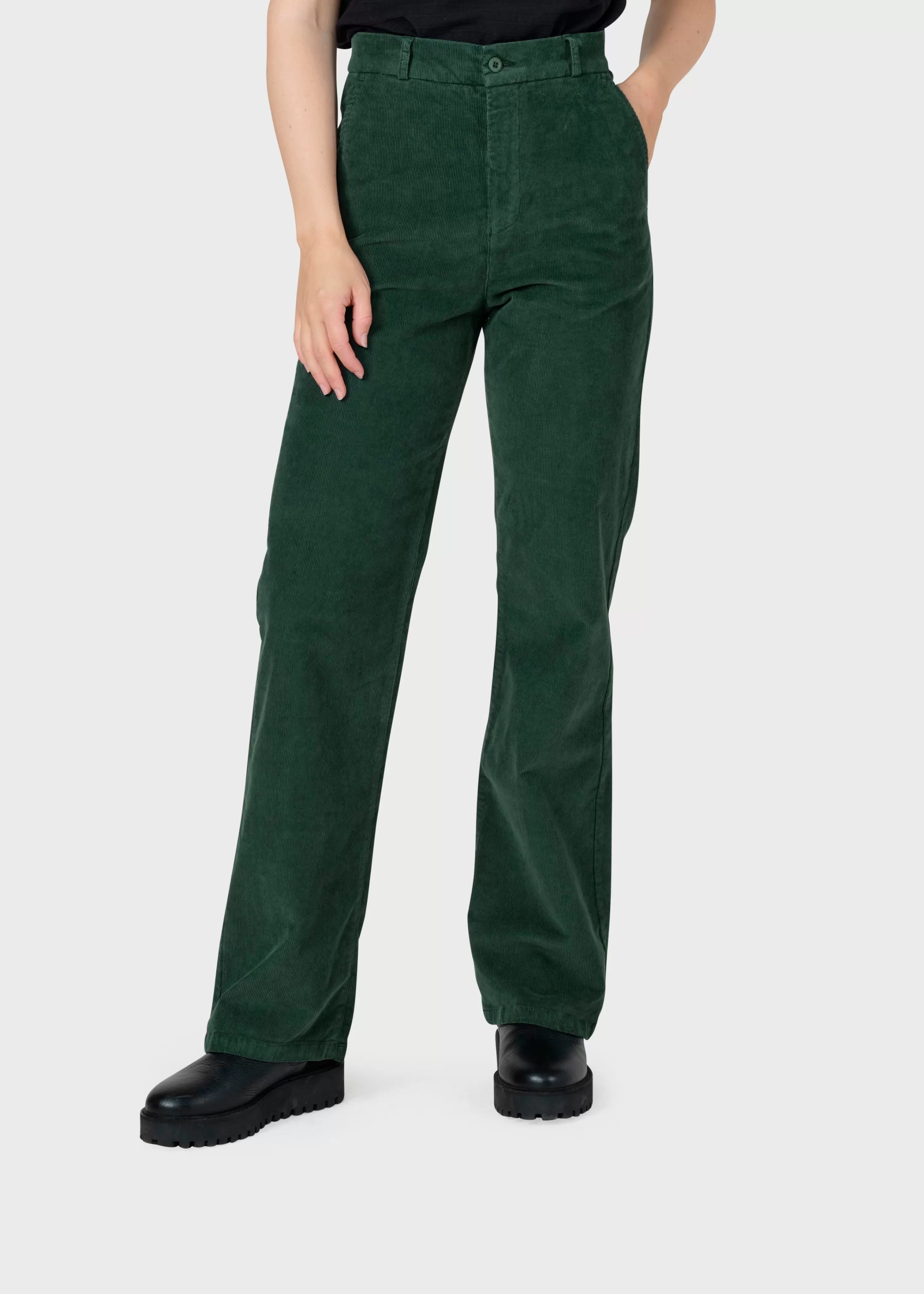 Klitmoller Collective Pants*Lone corduroy pant - Moss Green