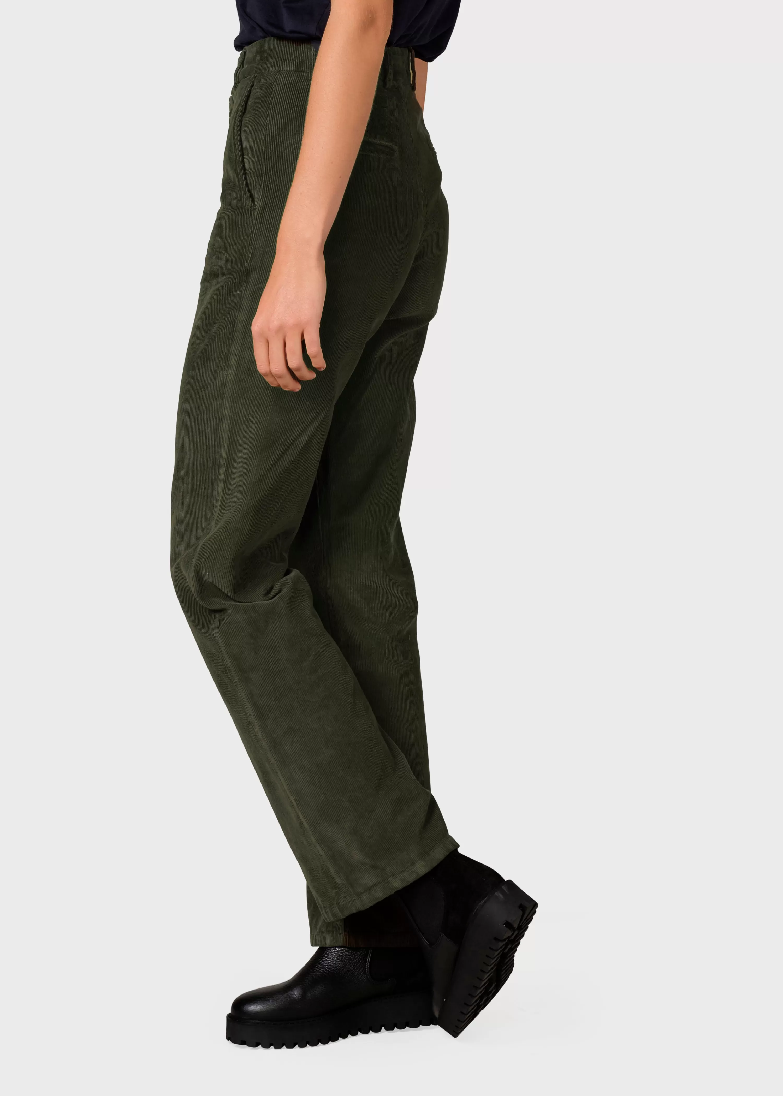 Klitmoller Collective Pants*Lone corduroy pant - Olive