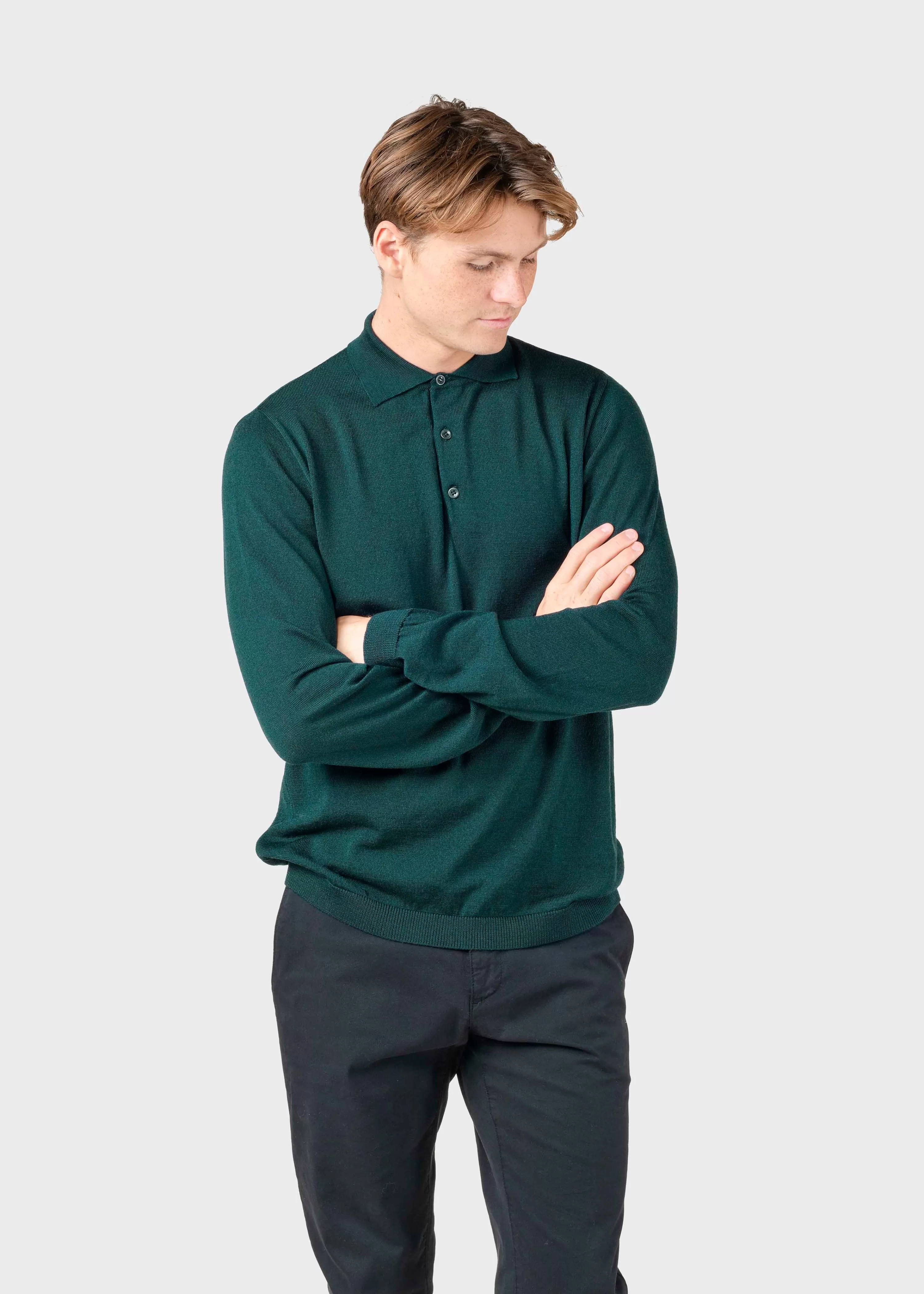 Klitmoller Collective Extrafine Merino wool*L/S knit polo -