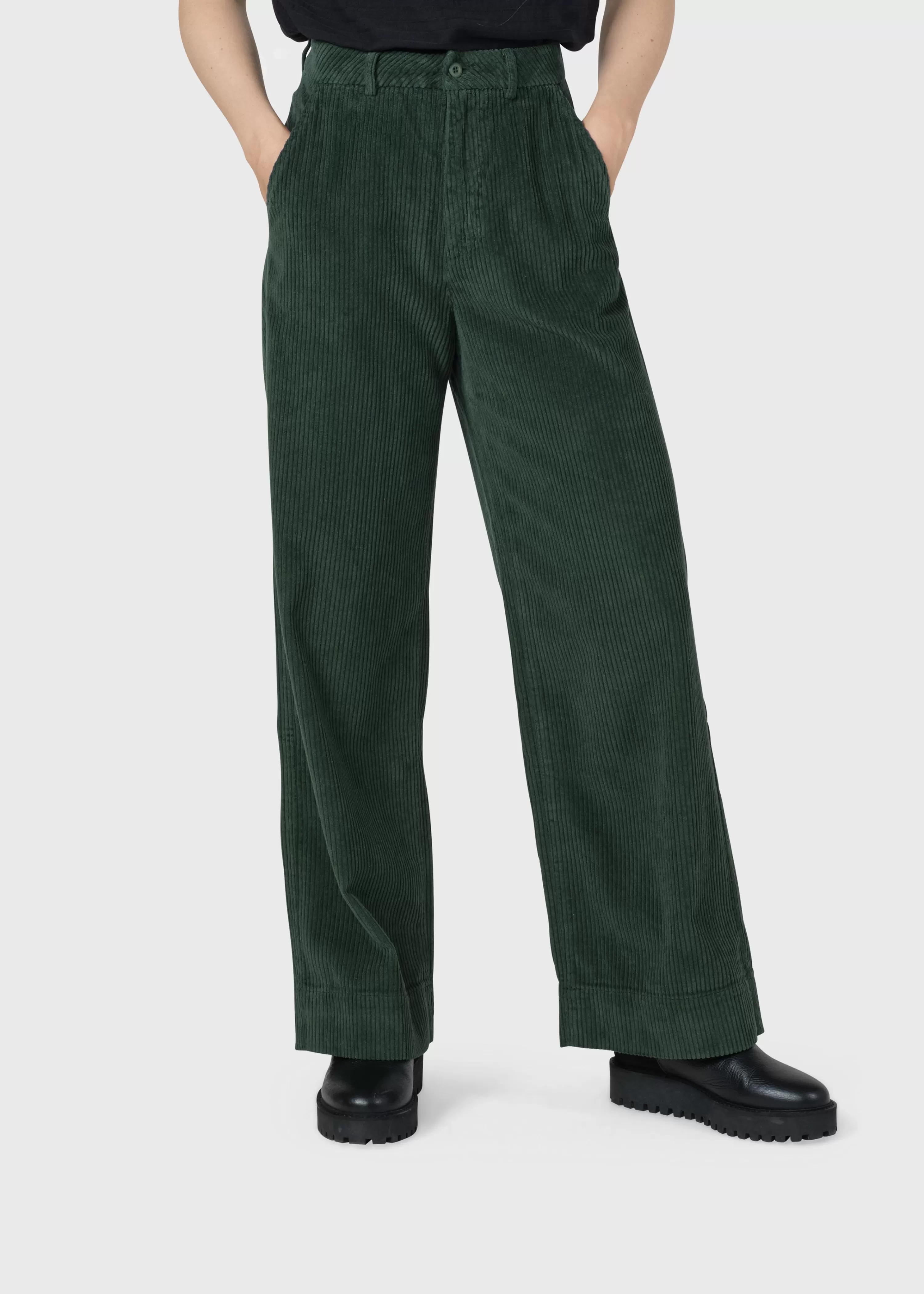 Klitmoller Collective Pants*Lydia jumbo corduroy pant - Moss Green