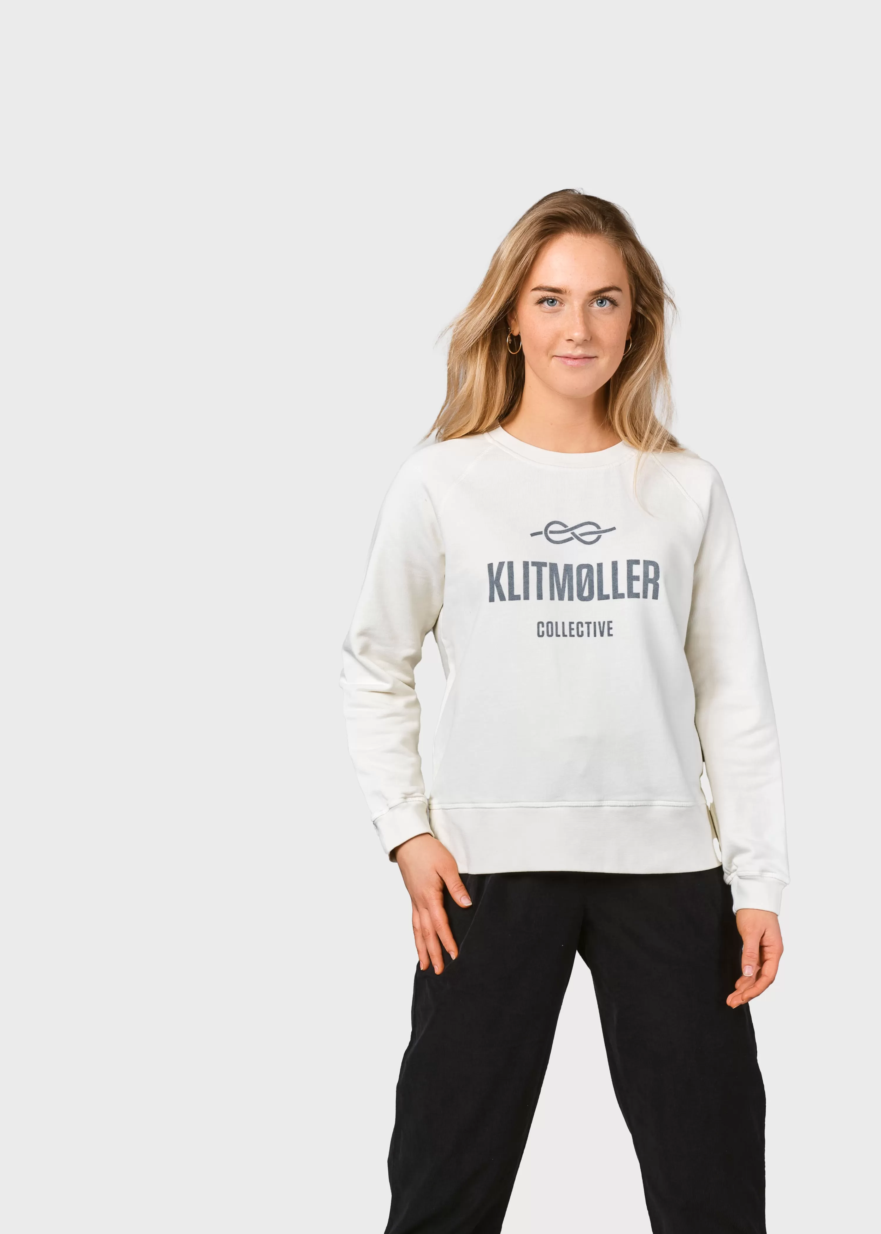 Klitmoller Collective Sweatshirts*Maja logo crew - Cream