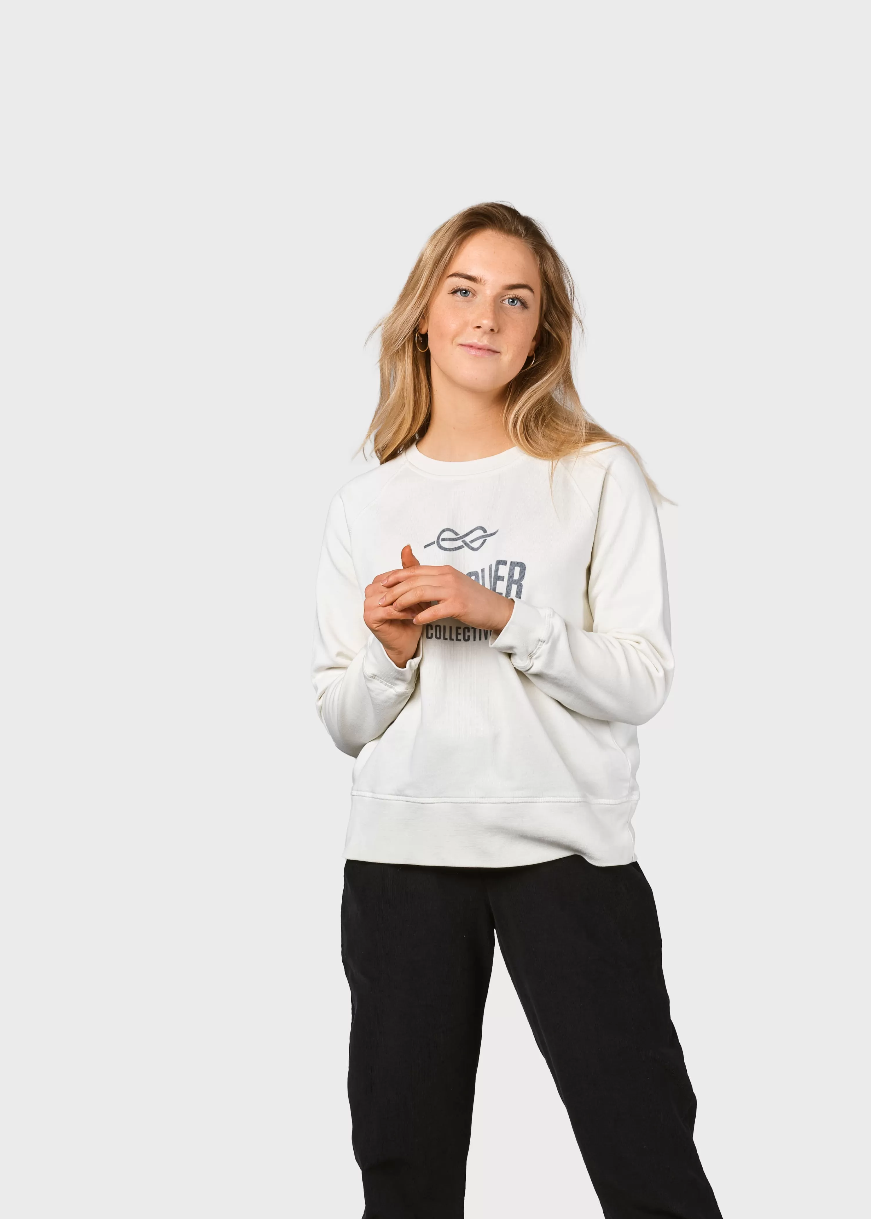 Klitmoller Collective Sweatshirts*Maja logo crew - Cream