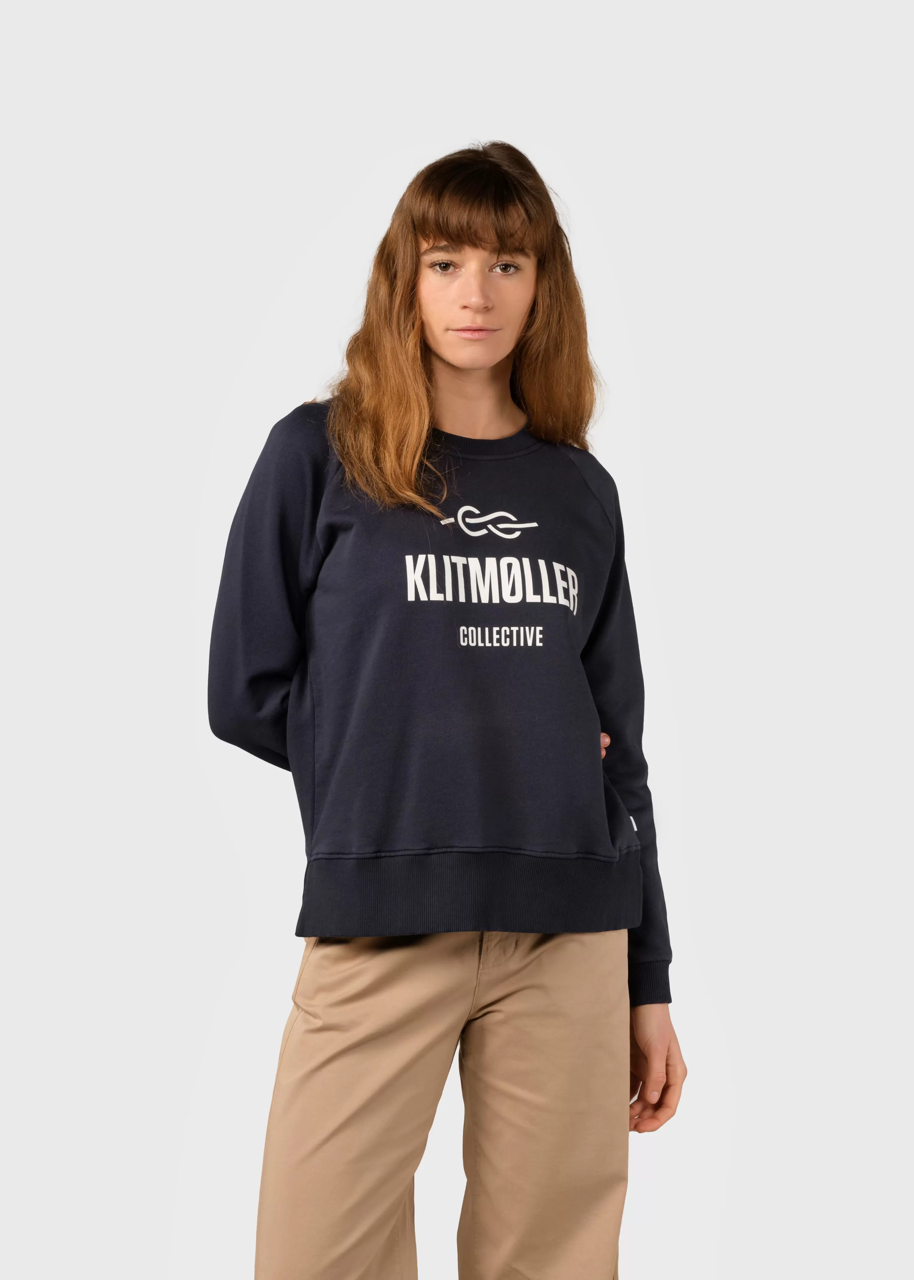 Klitmoller Collective Sweatshirts*Maja logo crew - Navy