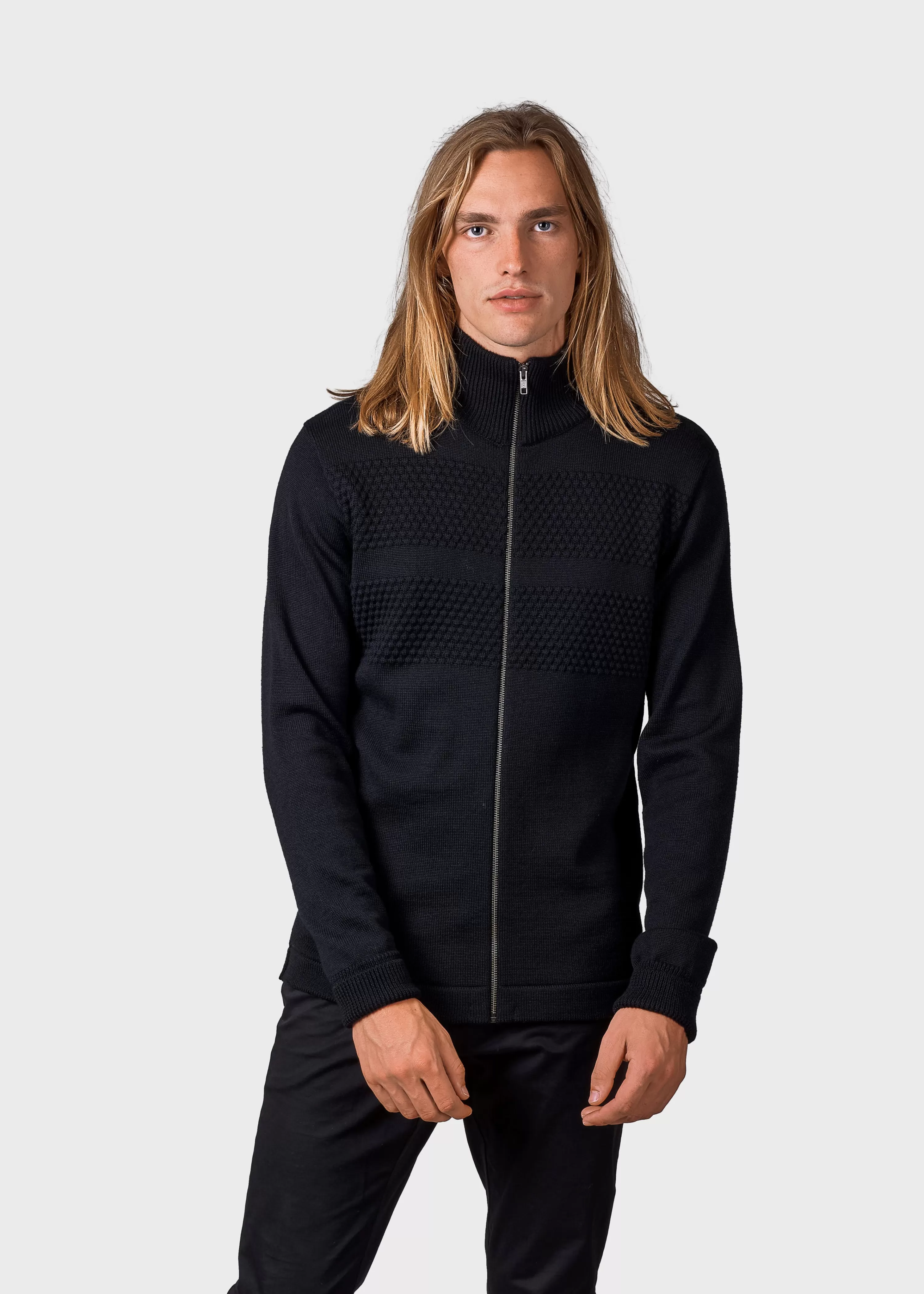 Klitmoller Collective Extrafine Merino wool*Marinus knit cardigan - Black