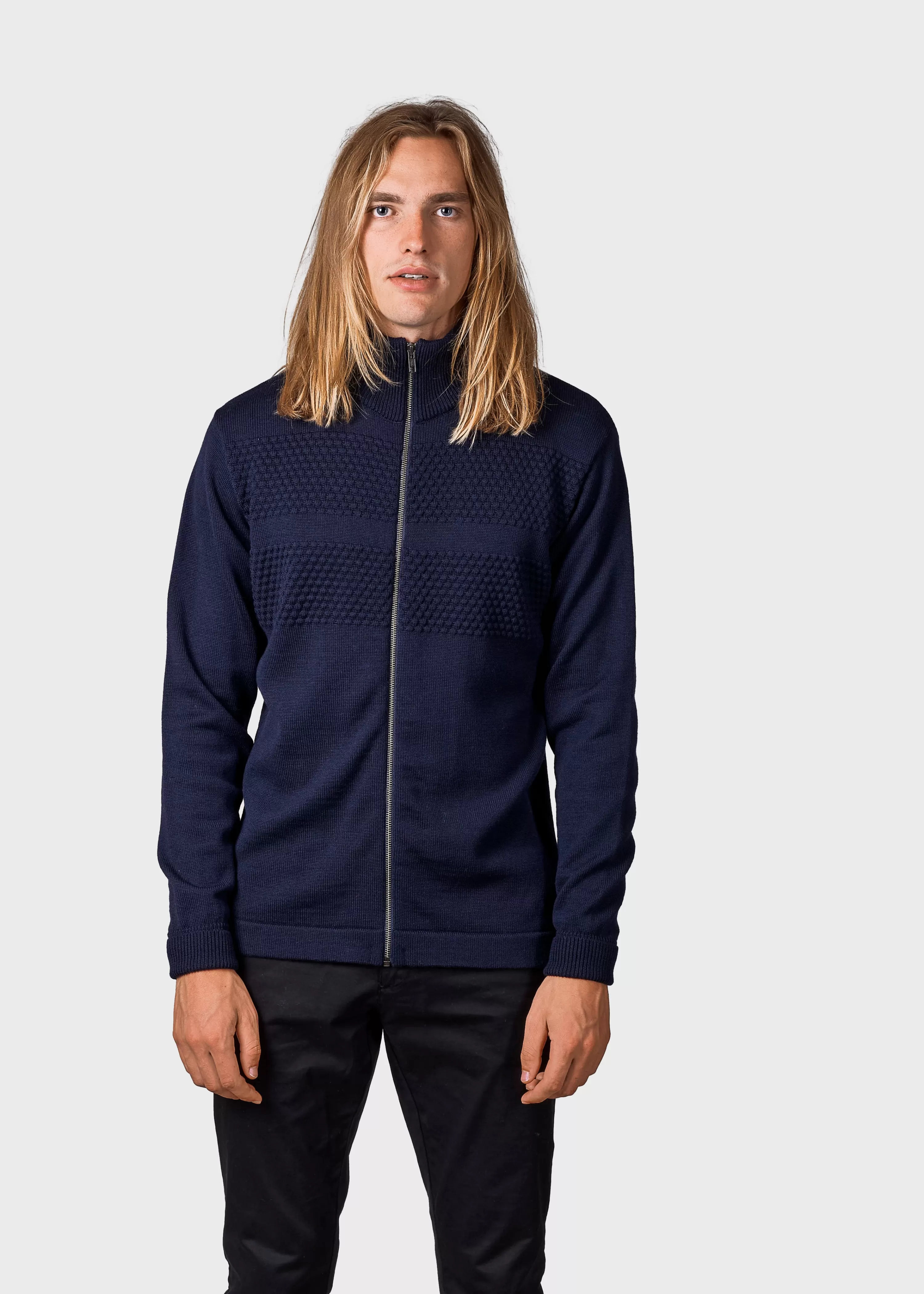 Klitmoller Collective Extrafine Merino wool*Marinus knit cardigan - Navy