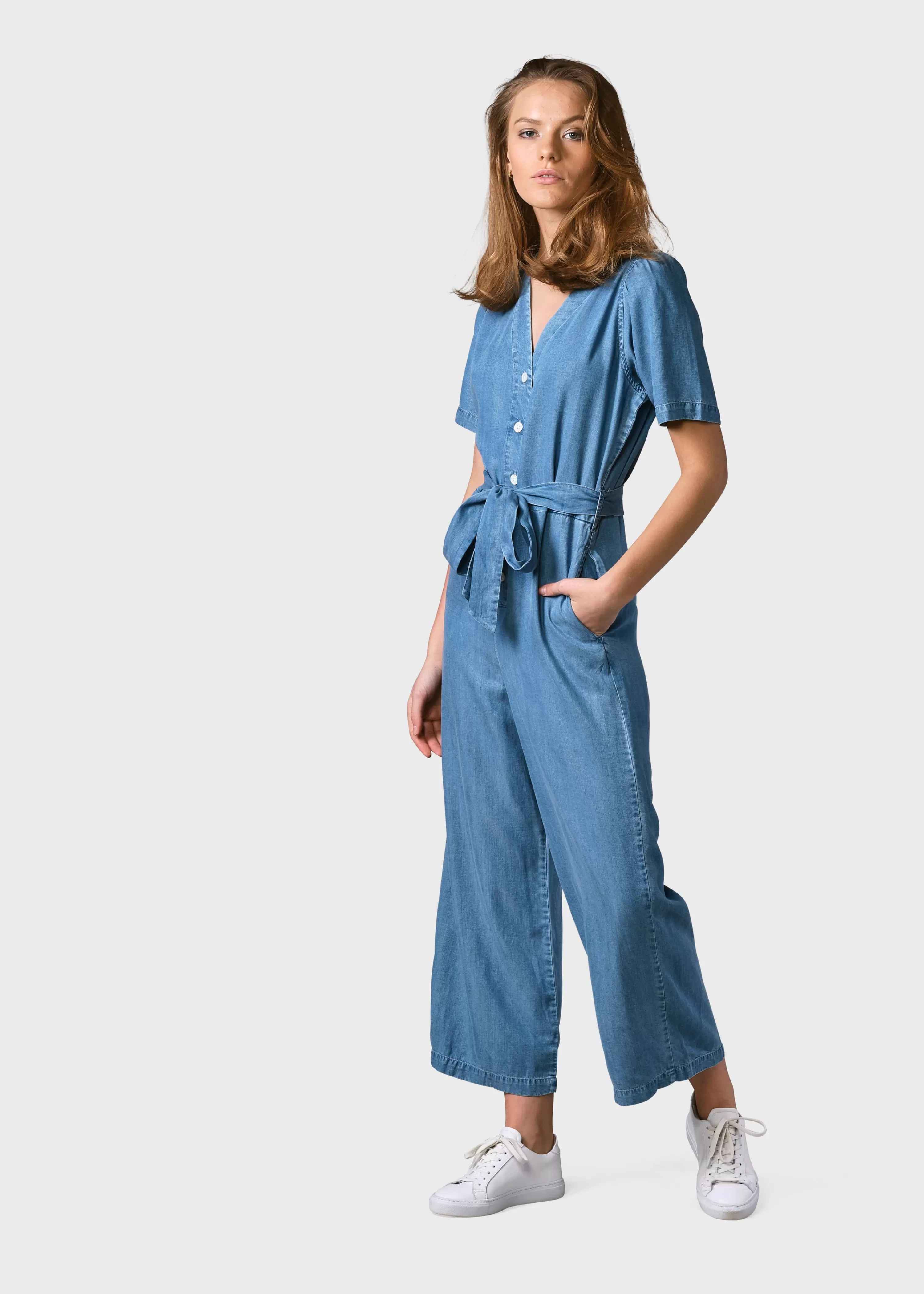 Klitmoller Collective Jumpsuits*Marna jumpsuit - Light blue chambrey