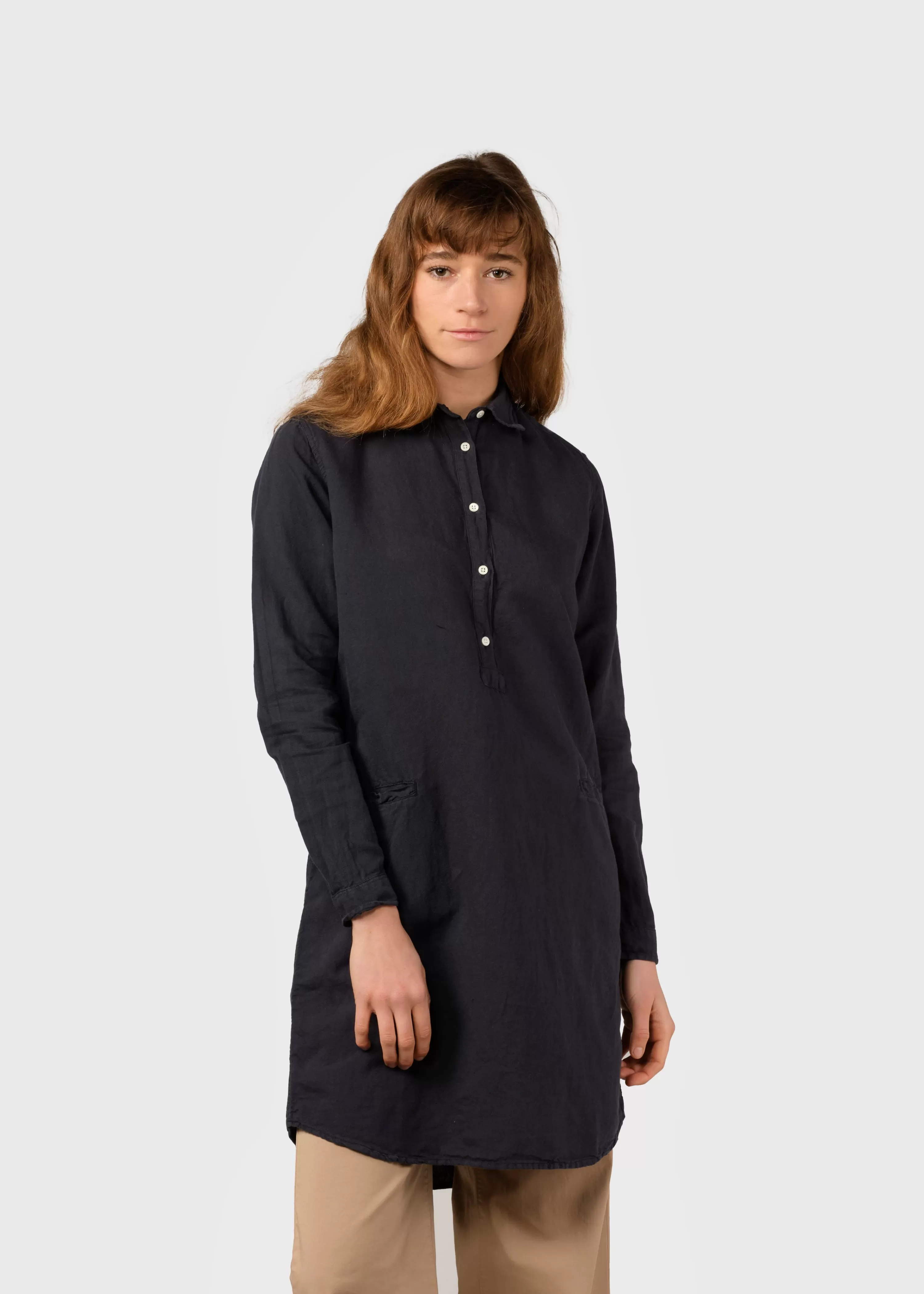 Klitmoller Collective Shirts*Mathilde linen shirt - Navy