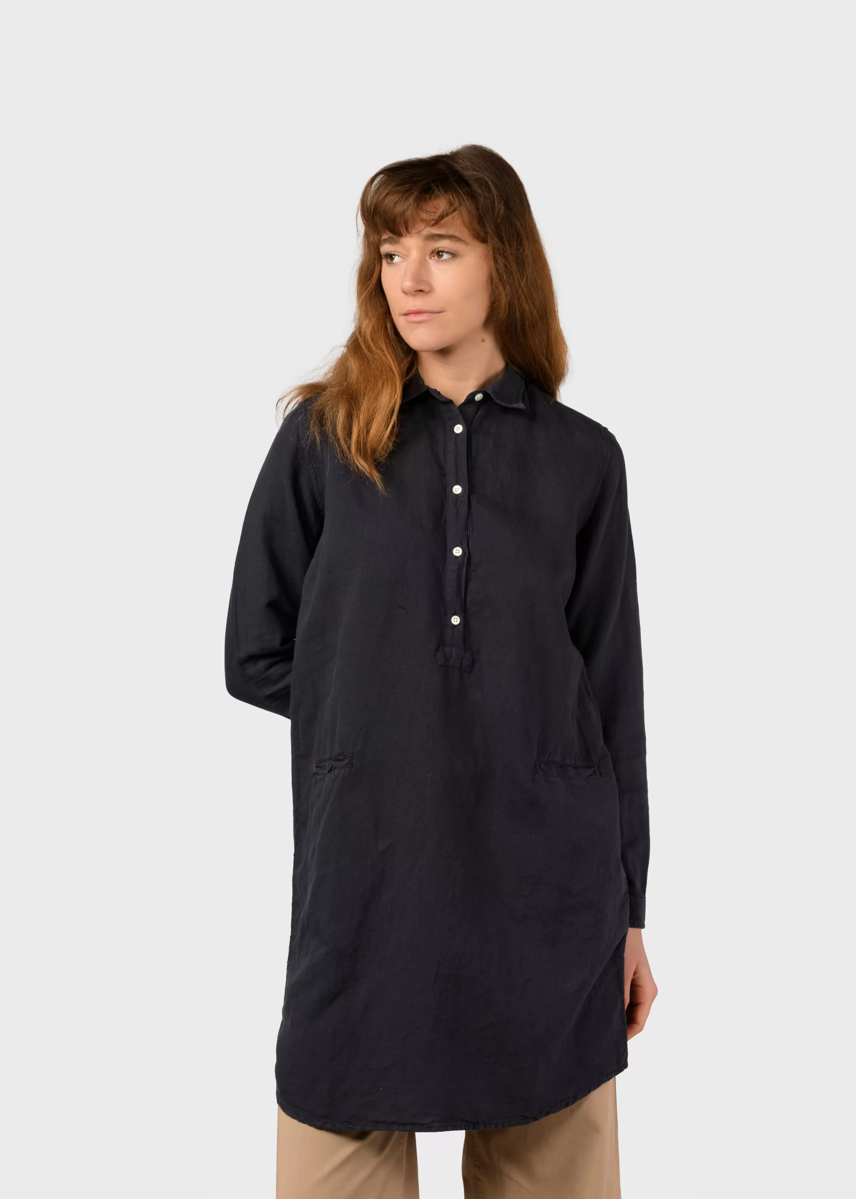 Klitmoller Collective Shirts*Mathilde linen shirt - Navy