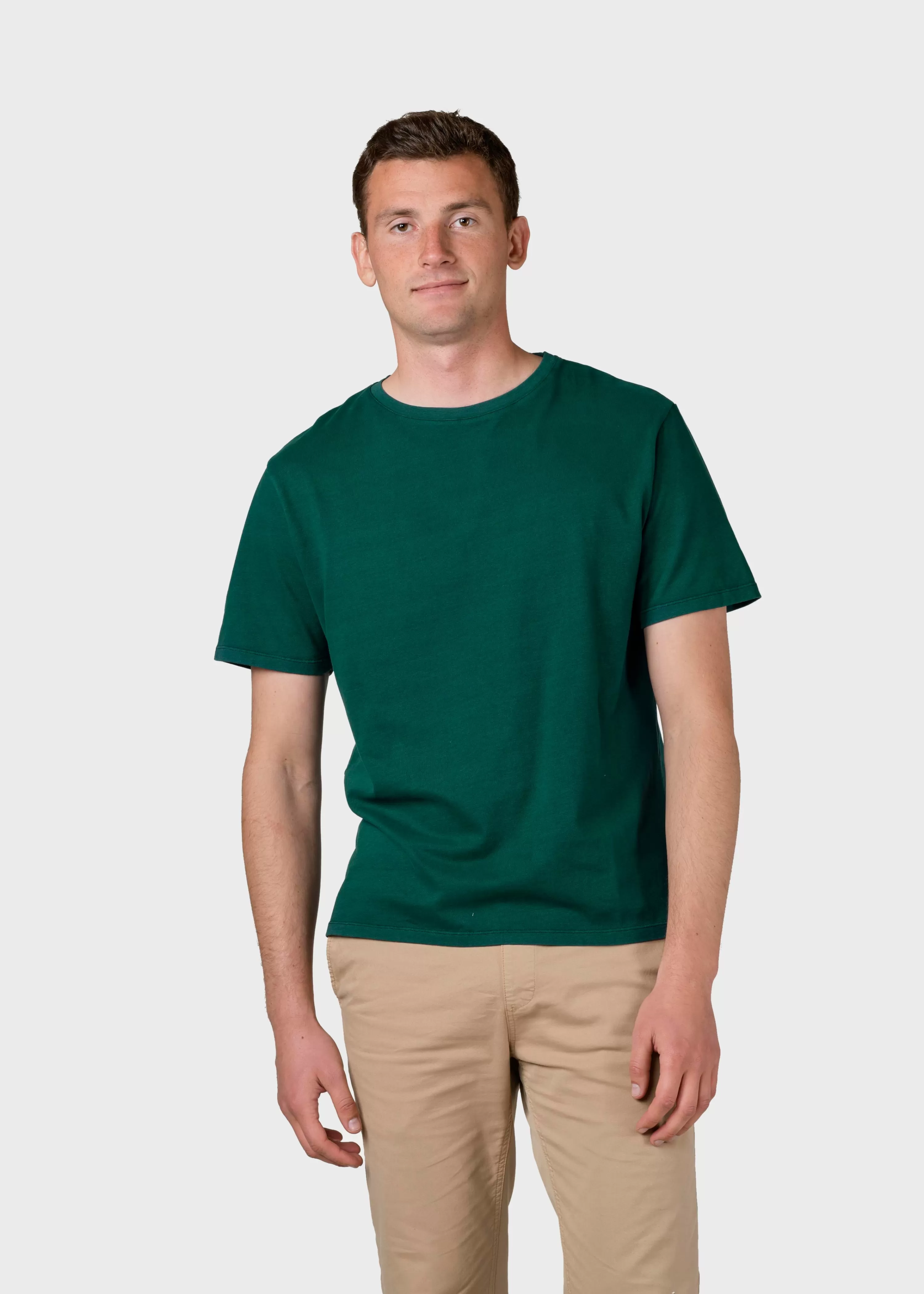 Klitmoller Collective T-shirts*Mens boxy tee - Moss Green