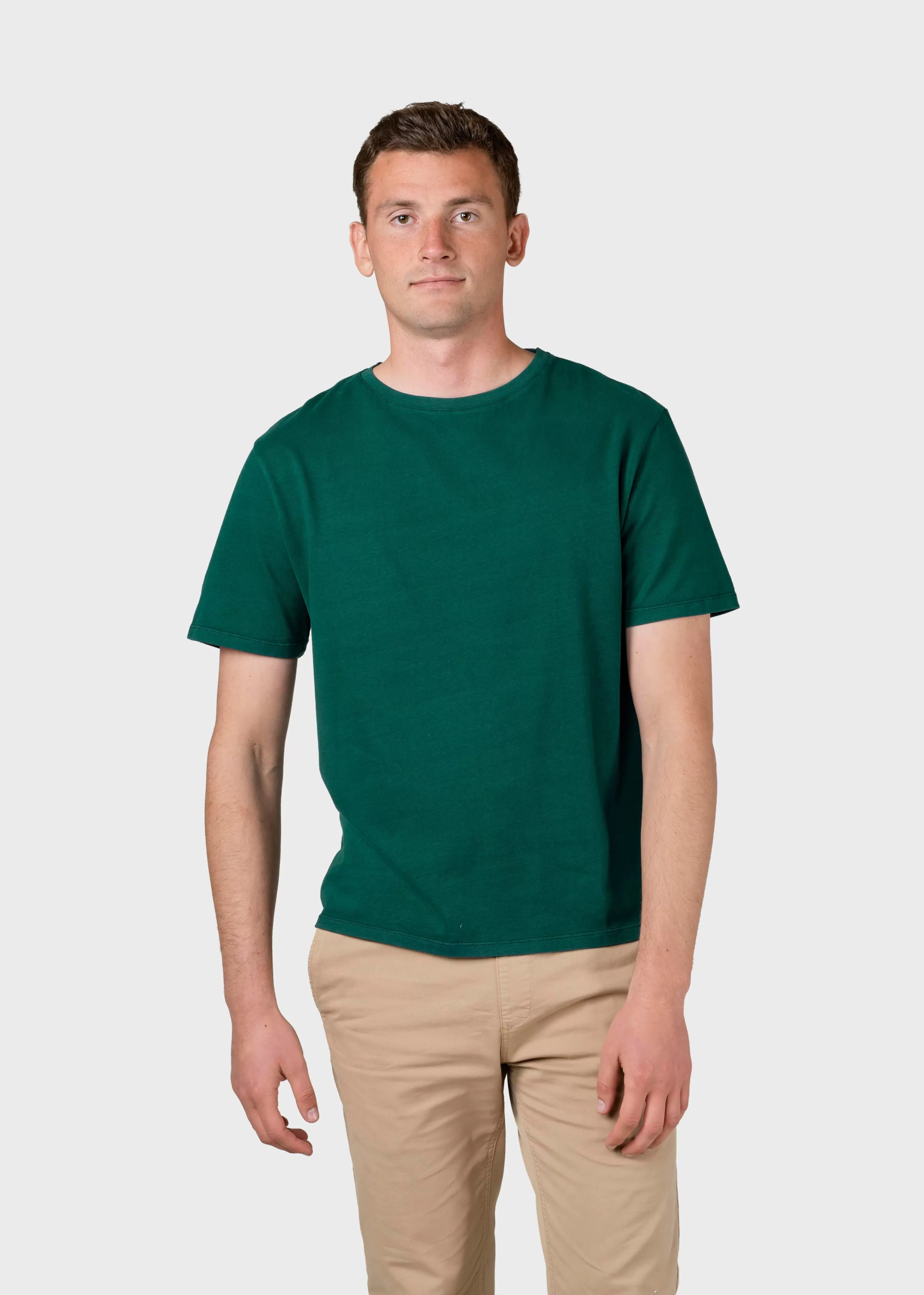 Klitmoller Collective T-shirts*Mens boxy tee - Moss Green