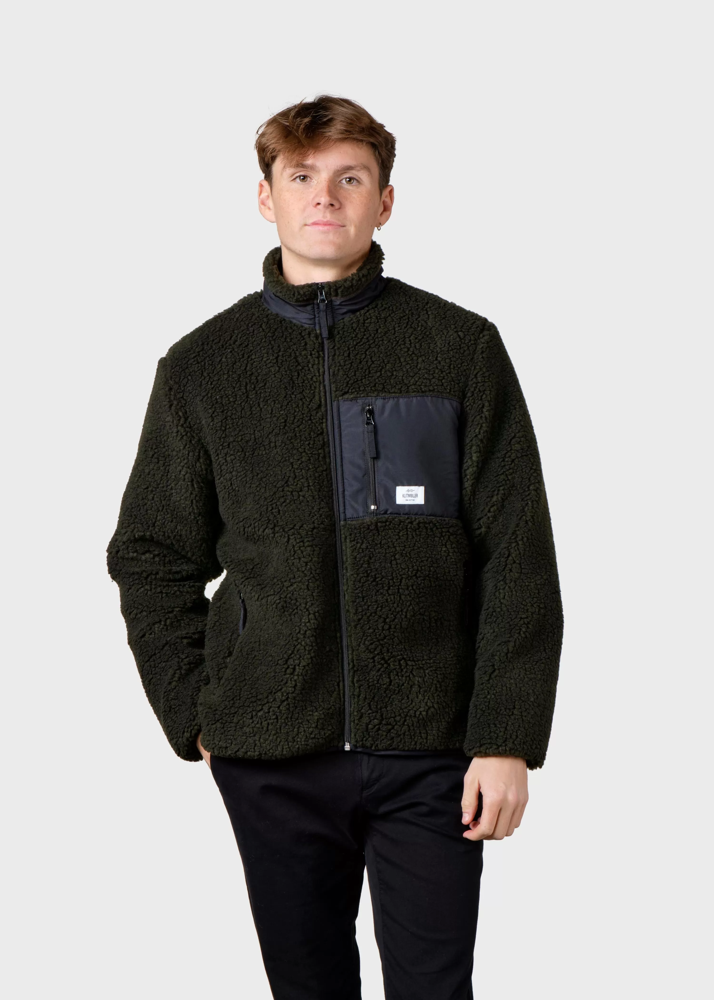 Klitmoller Collective Fleece | Jackets*Mens fleece jacket - Olive