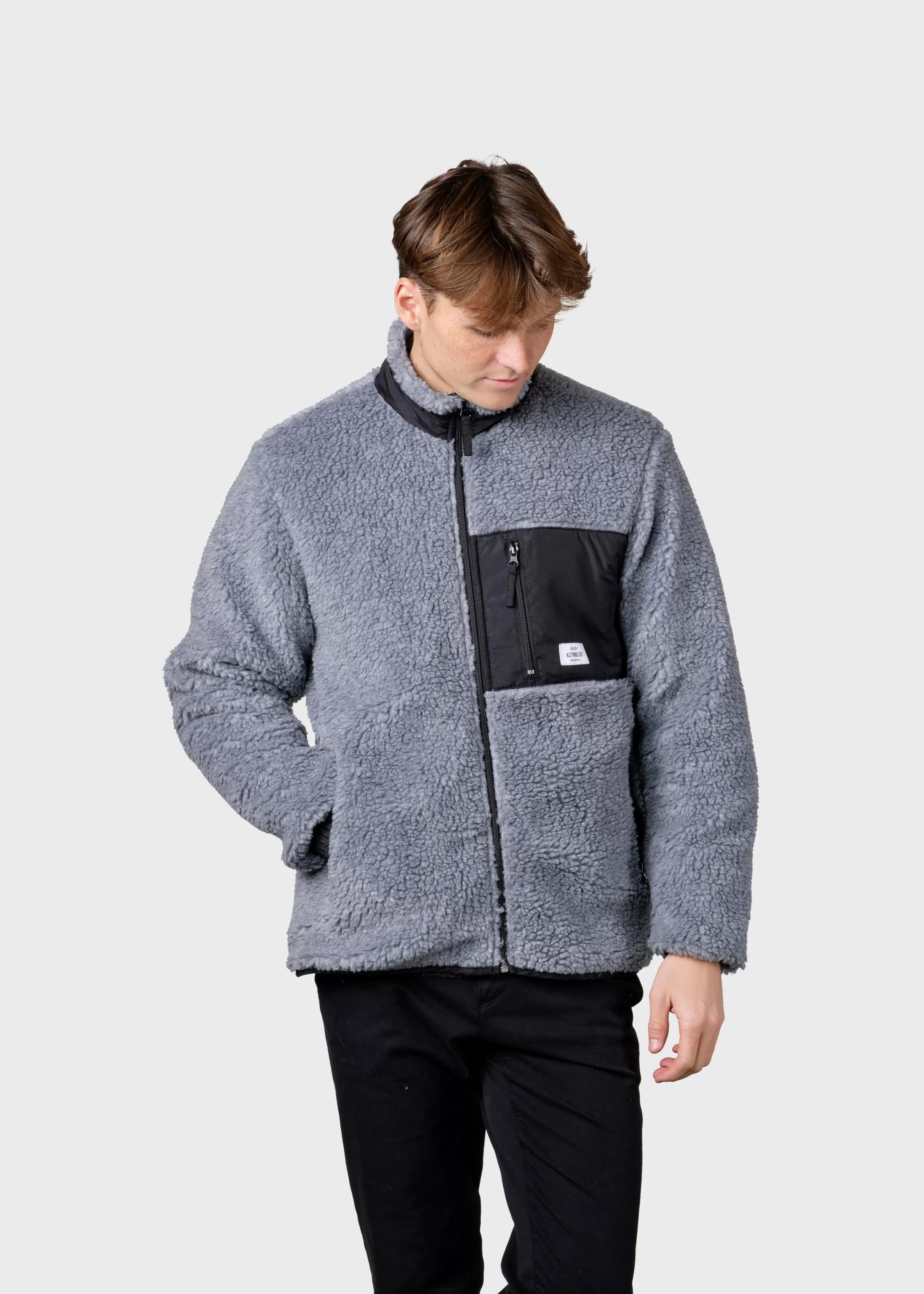 Klitmoller Collective Fleece | Jackets*Mens fleece jacket - Pastel grey