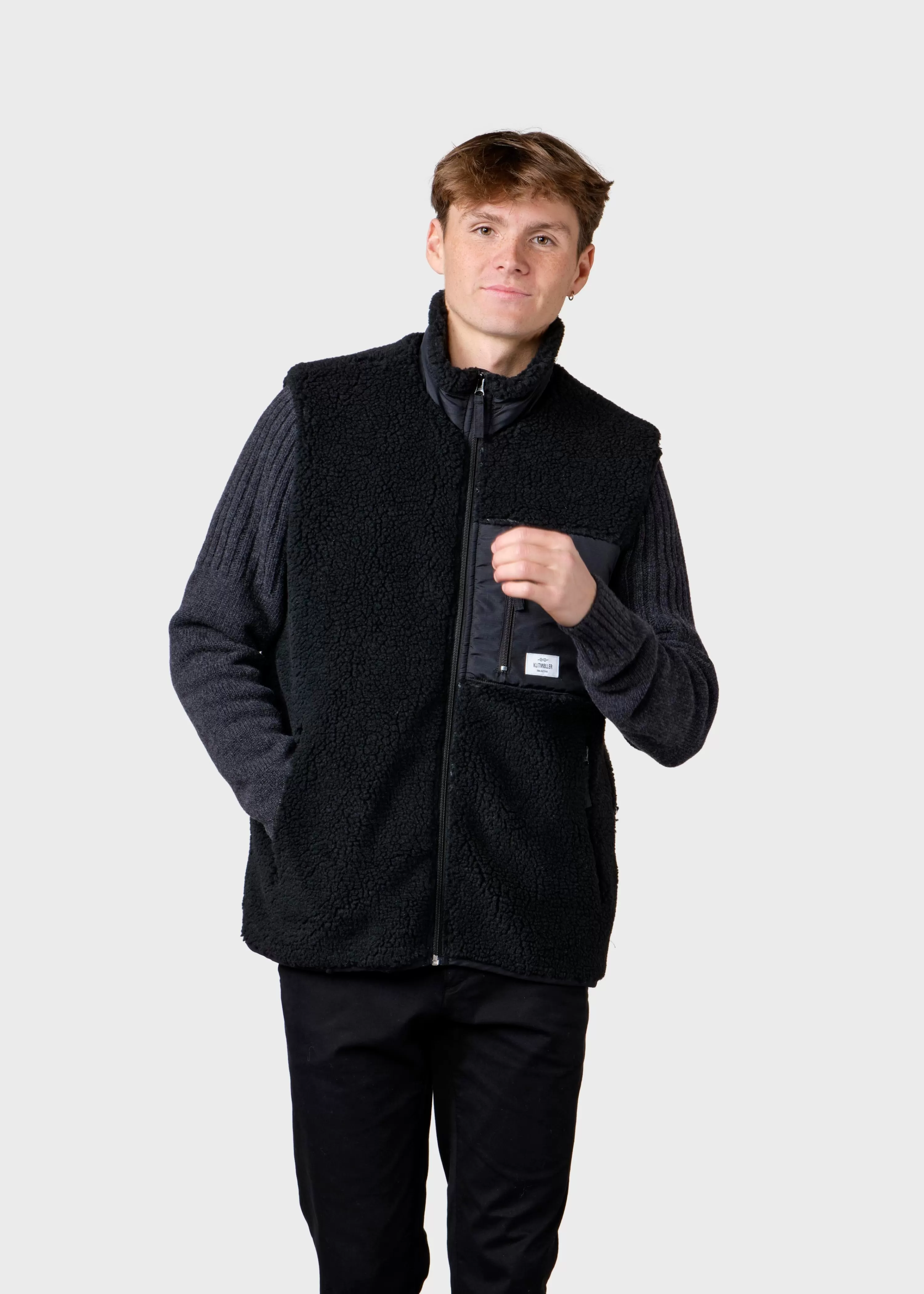 Klitmoller Collective Fleece | Jackets*Mens fleece vest - Black